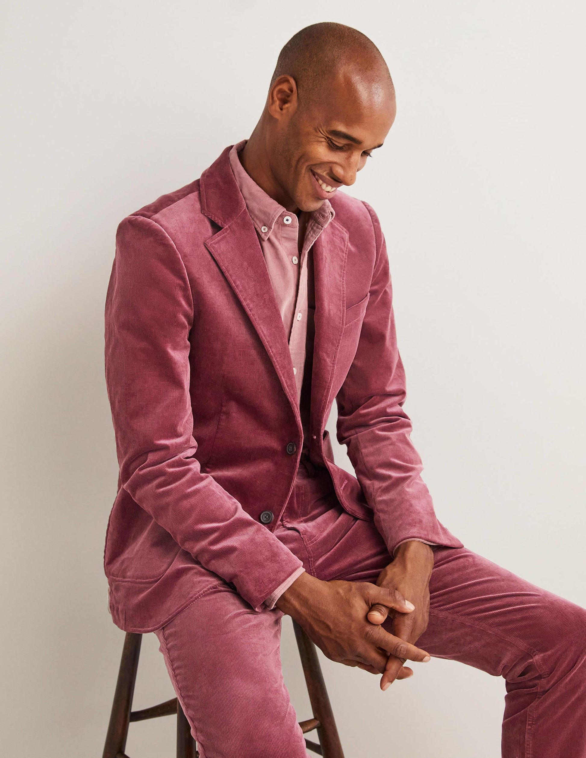 Classic Fit Cord Blazer-Berry Smoothie Purple-4