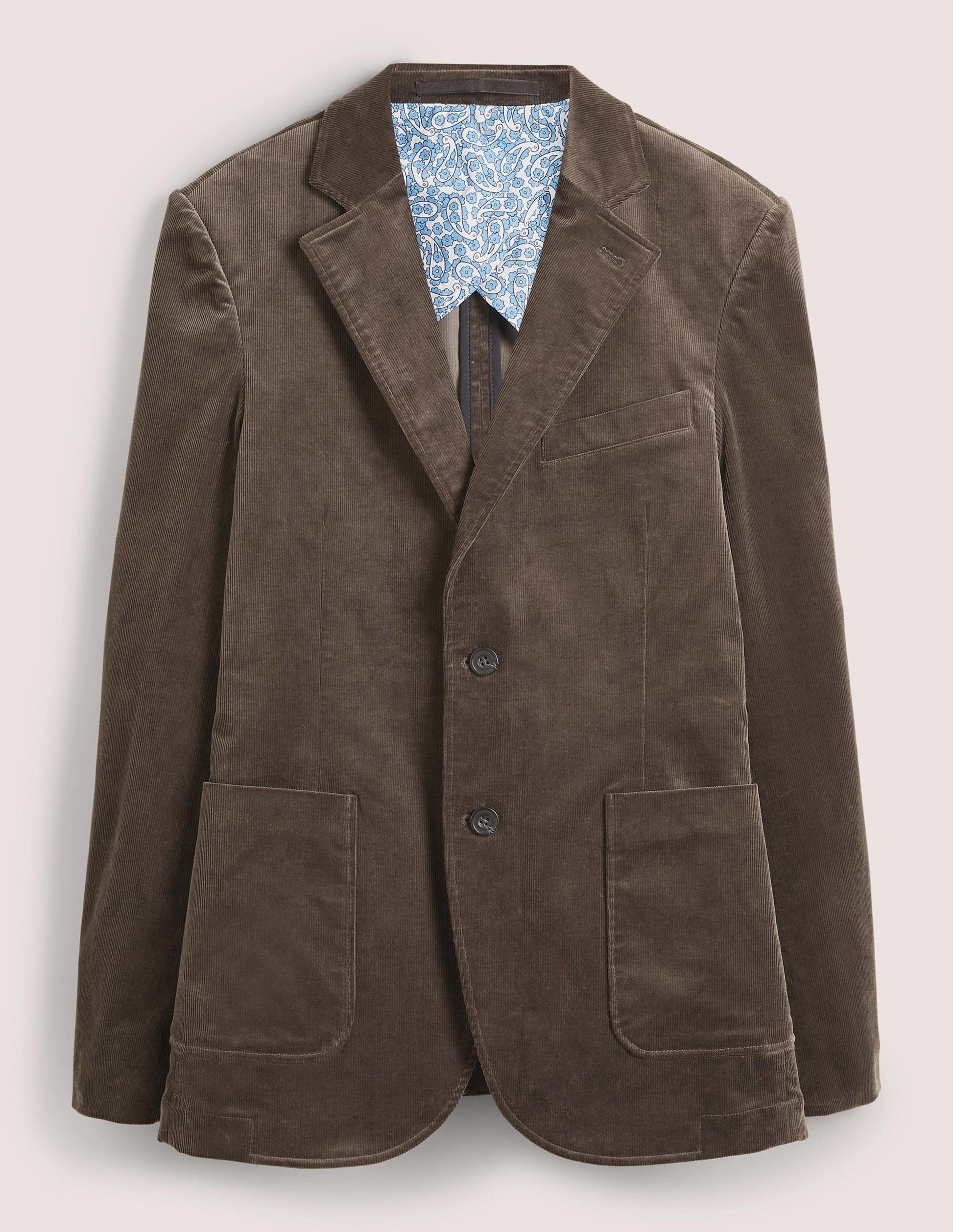 Classic Fit Cord Blazer-Aluminium Grey-6