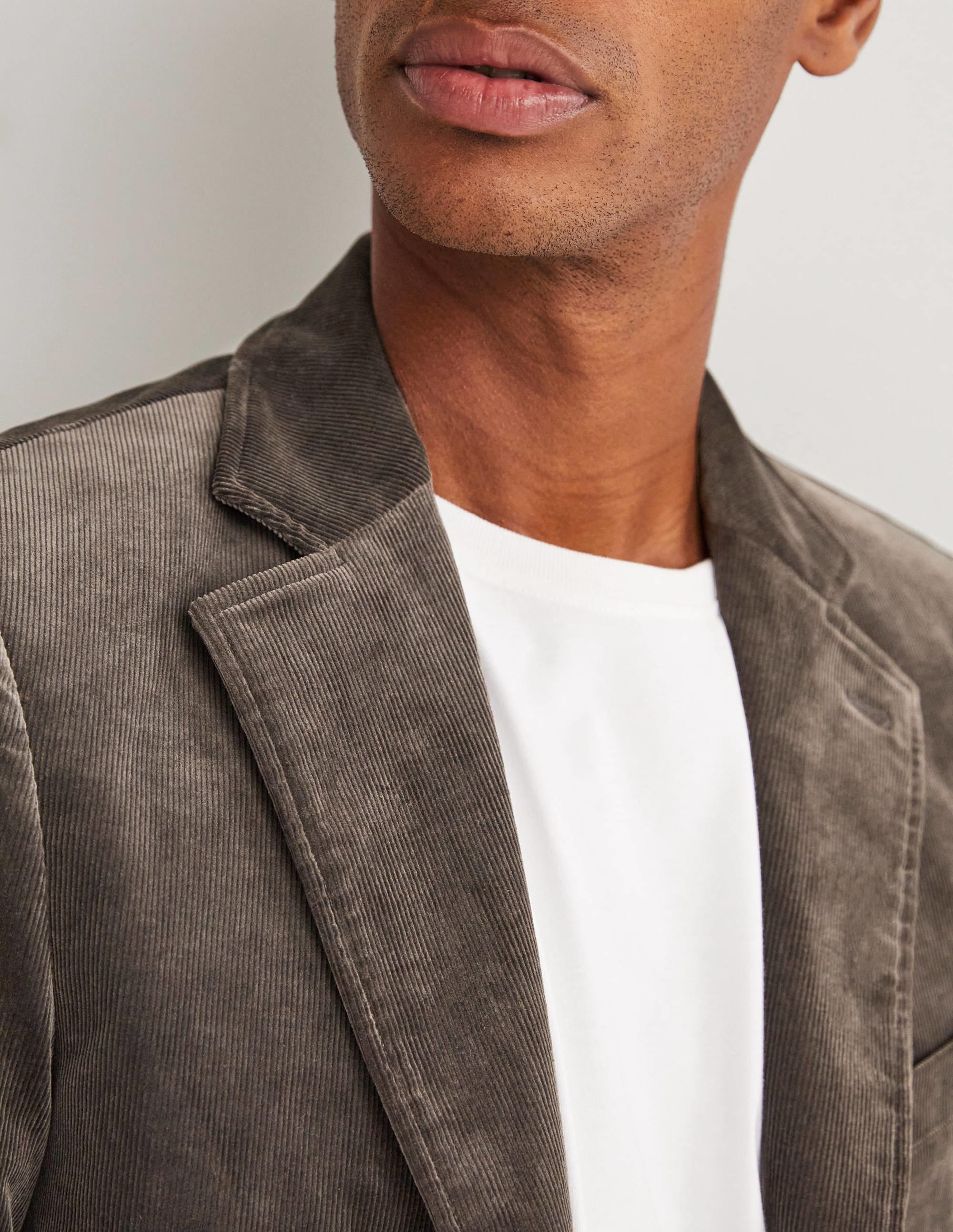 Classic Fit Cord Blazer-Aluminium Grey - Image 2