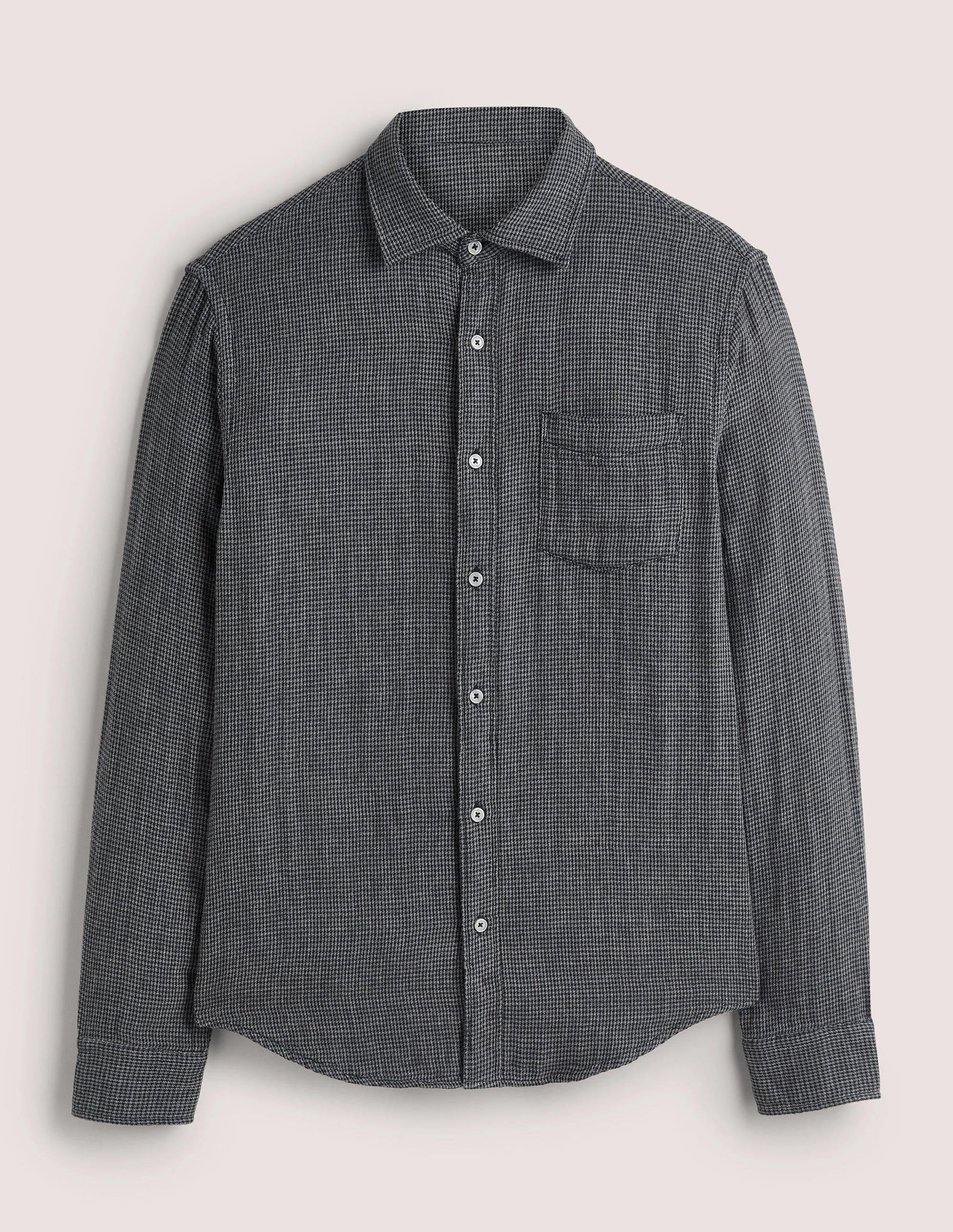 Cutaway Double Cloth Shirt-Charcoal Grey-5