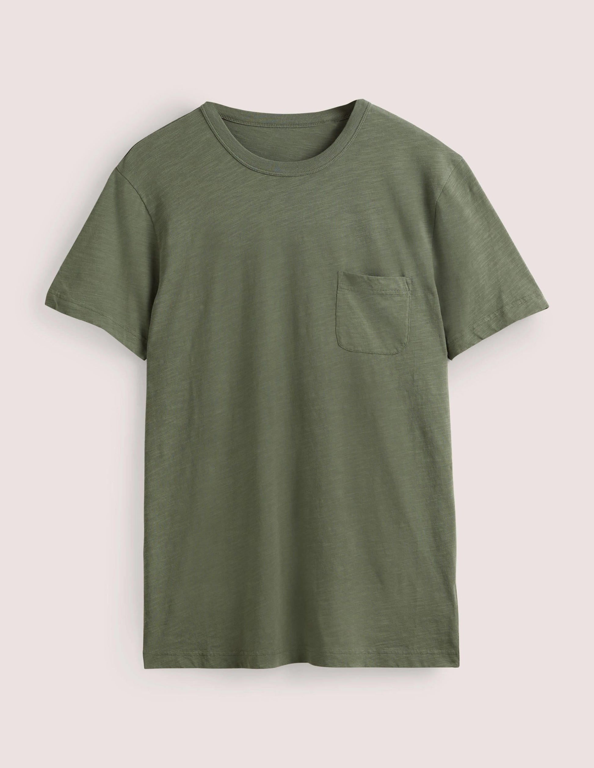 Laundered Slub T-Shirt-Alligator Green-5