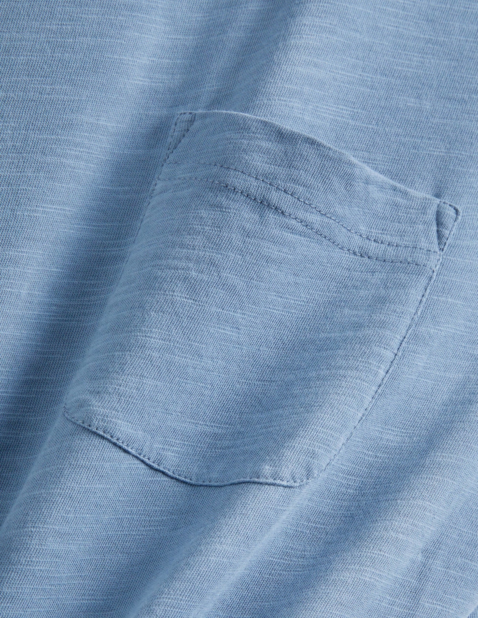 Laundered Slub T-Shirt-Captains Blue-6
