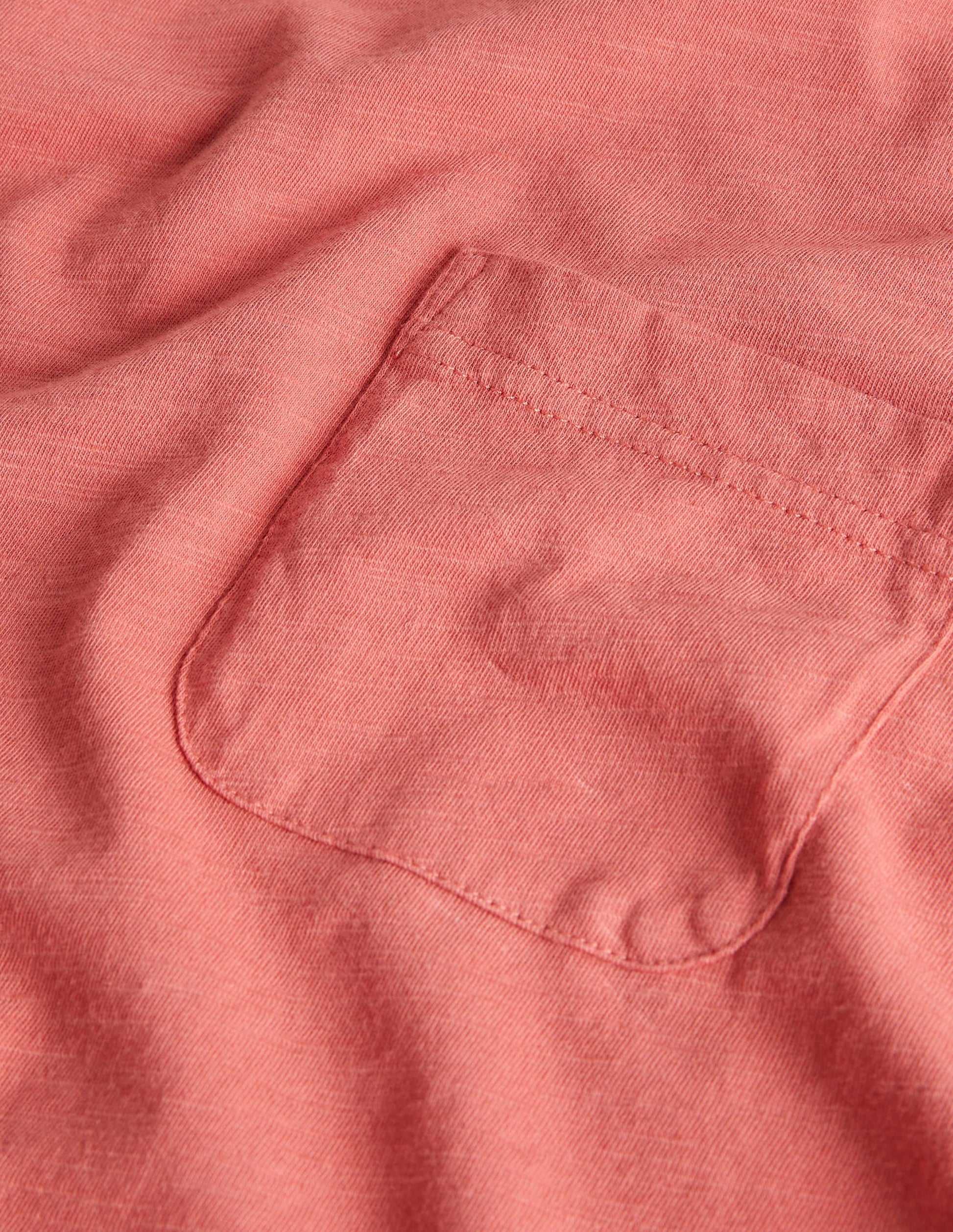 Laundered Slub T-Shirt-Faded Rose Red-6