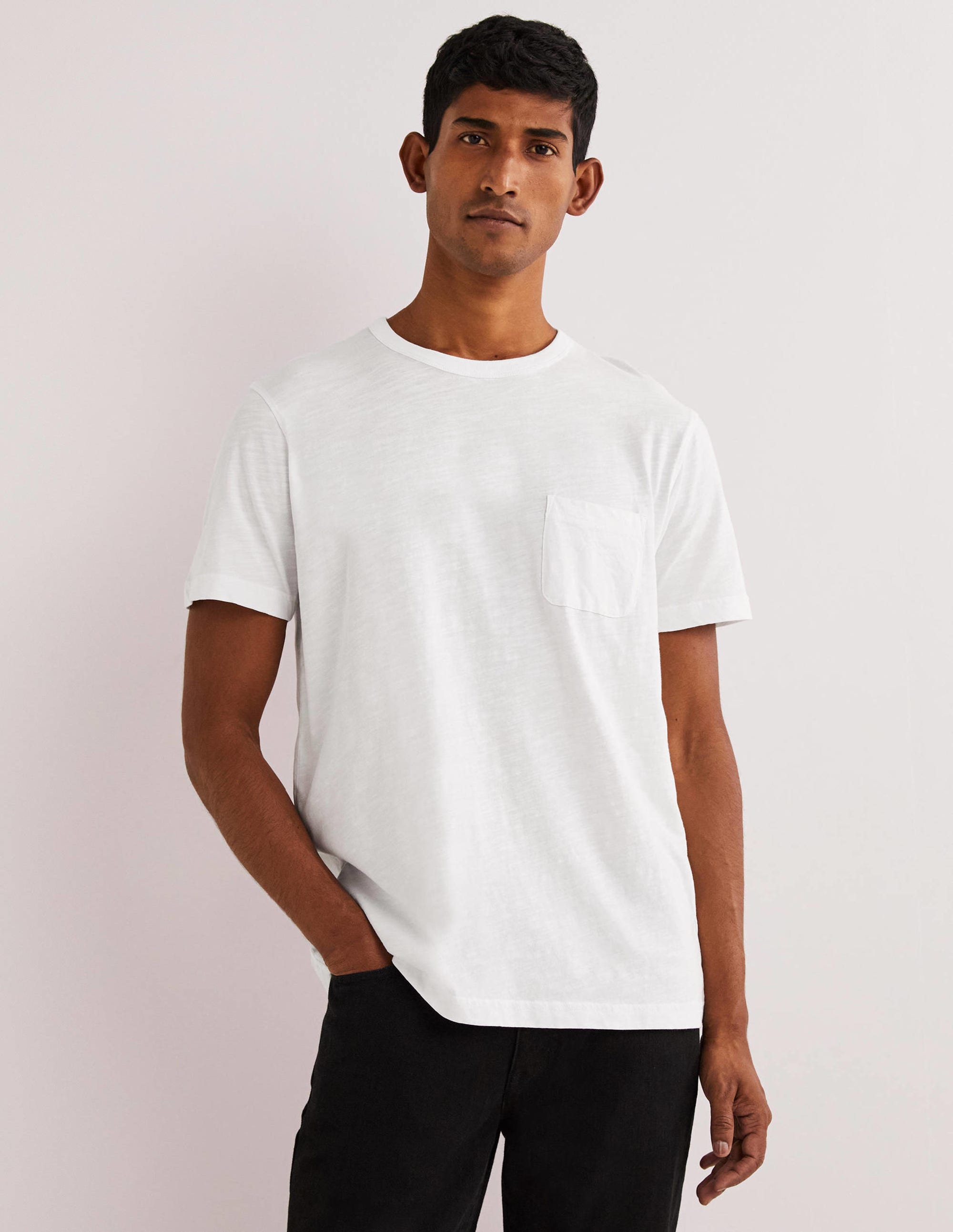 Laundered Slub T-Shirt-Snowdrop White - Image 1