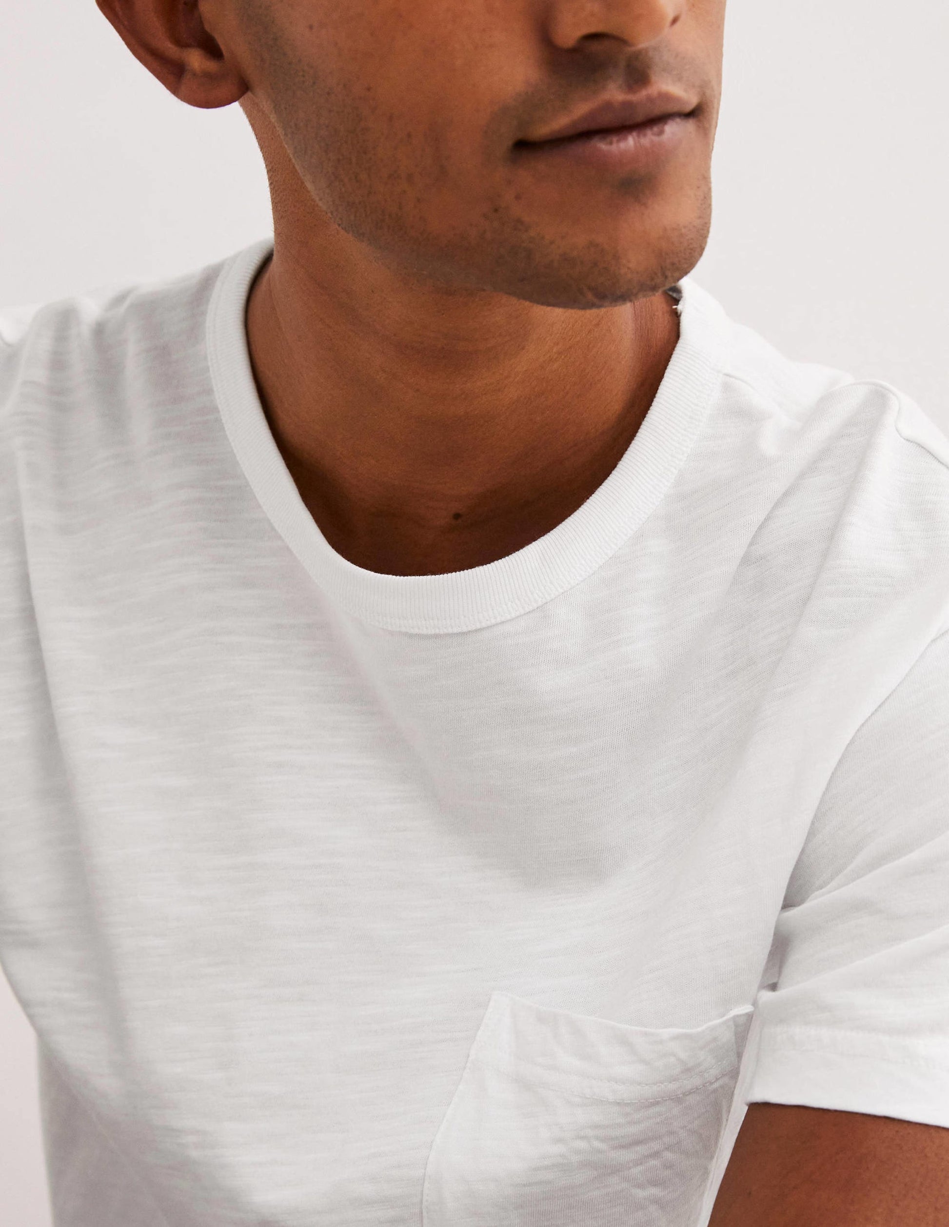 Laundered Slub T-Shirt-Snowdrop White-2