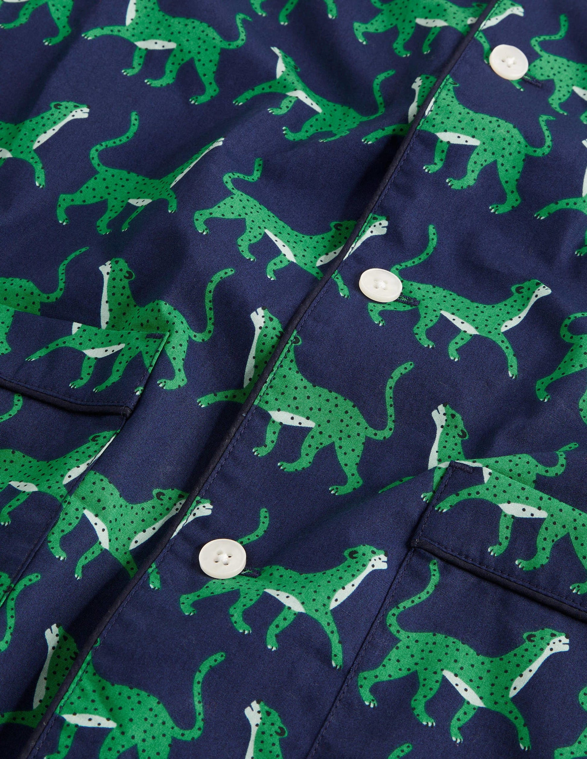 Woven Pyjama Set-Navy Leopards-8
