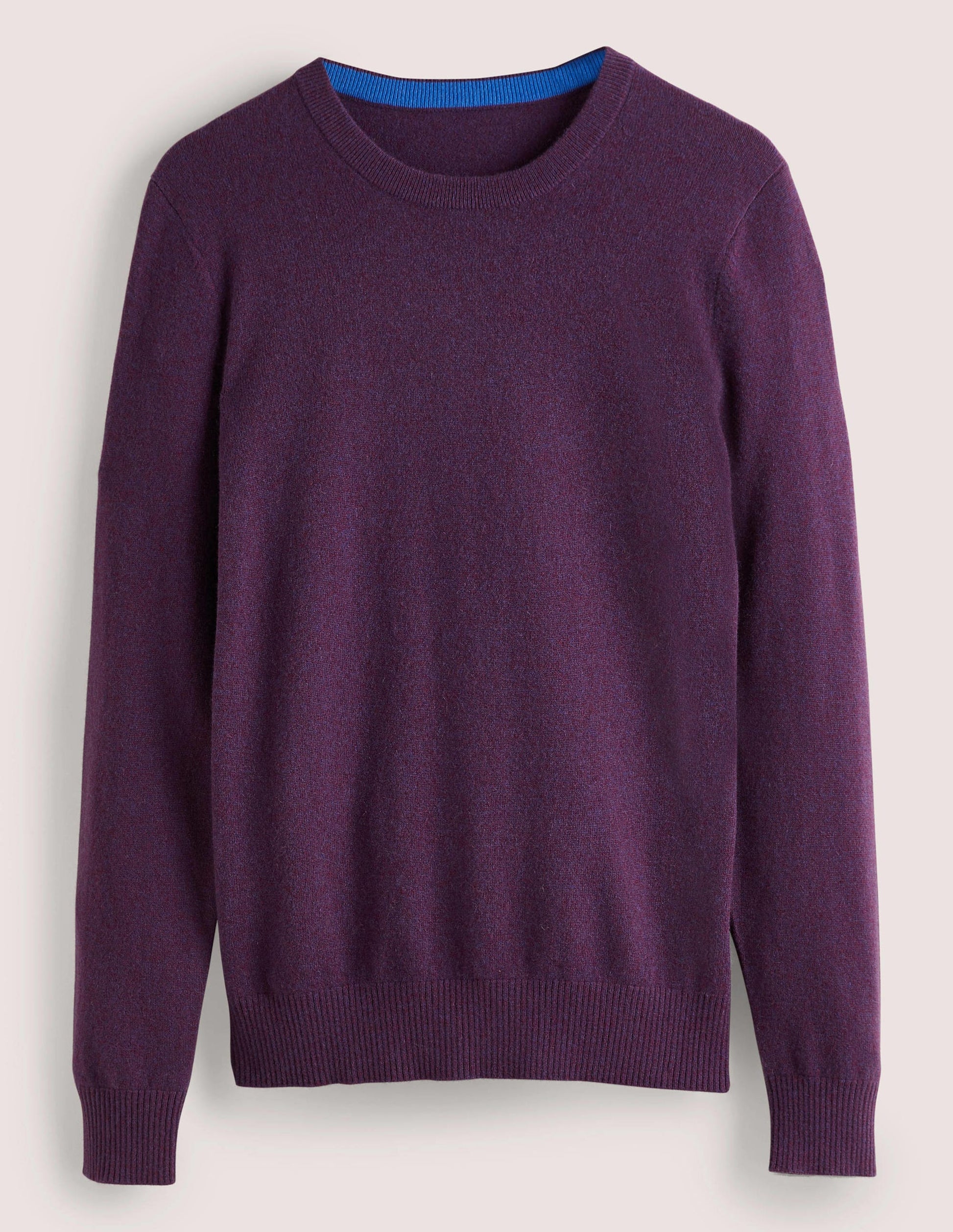 Cashmere Crew Neck Jumper-Plum Perfect Melange-5