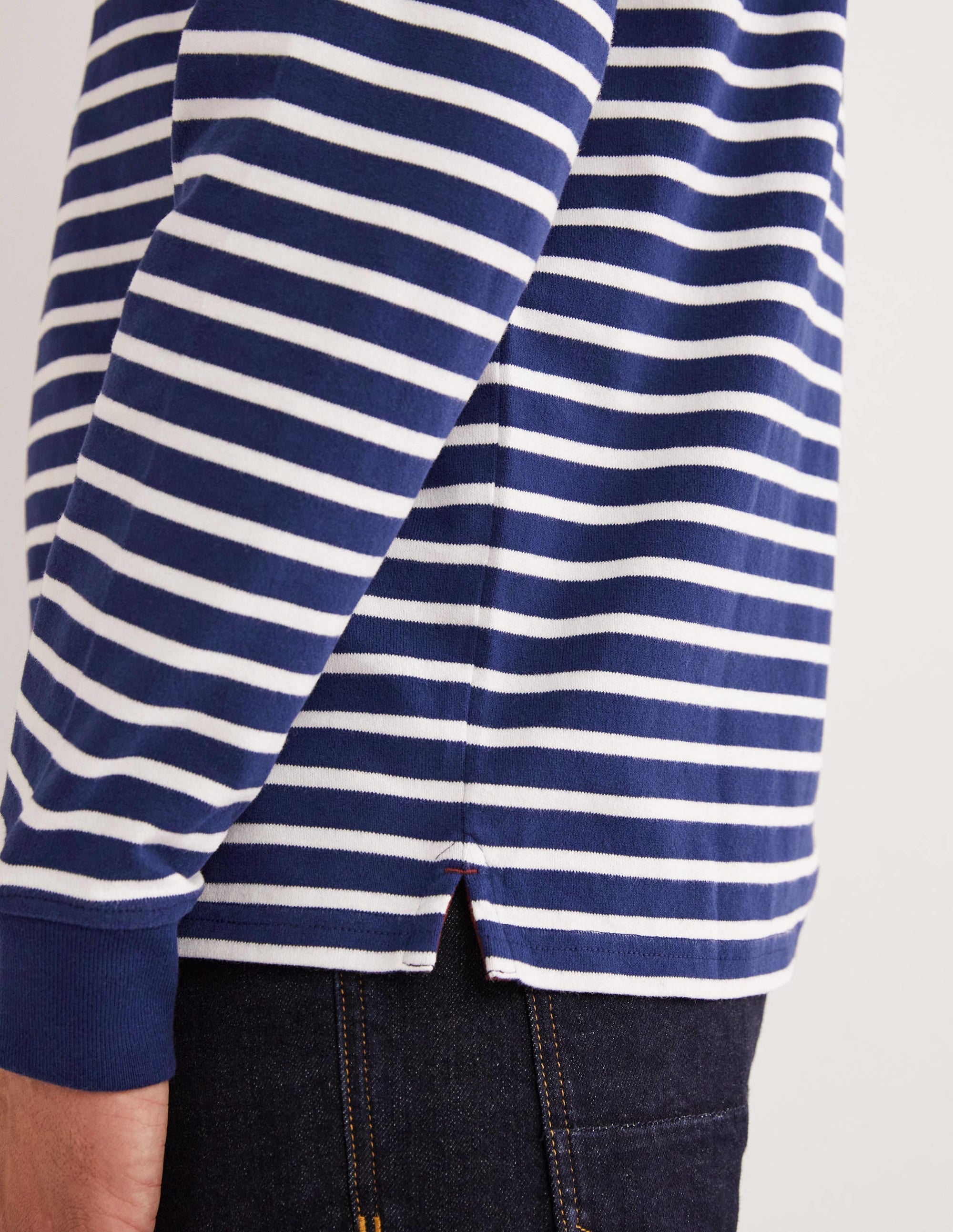 Rugby Long Sleeve Crew-Space Blue/Snowdrop - Image 4