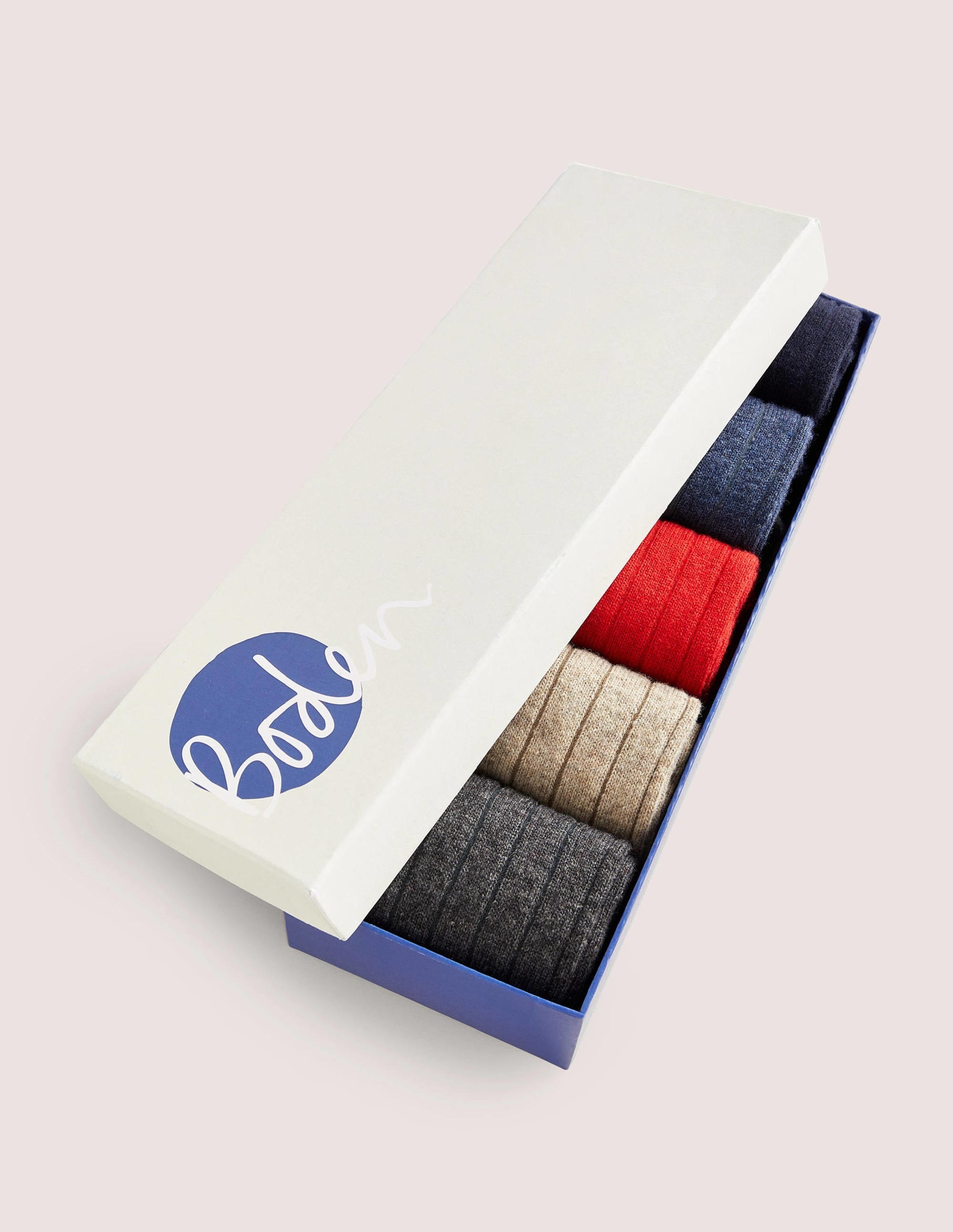 5 Pack Wool Boot Socks-Multi Colourblock - Image 2
