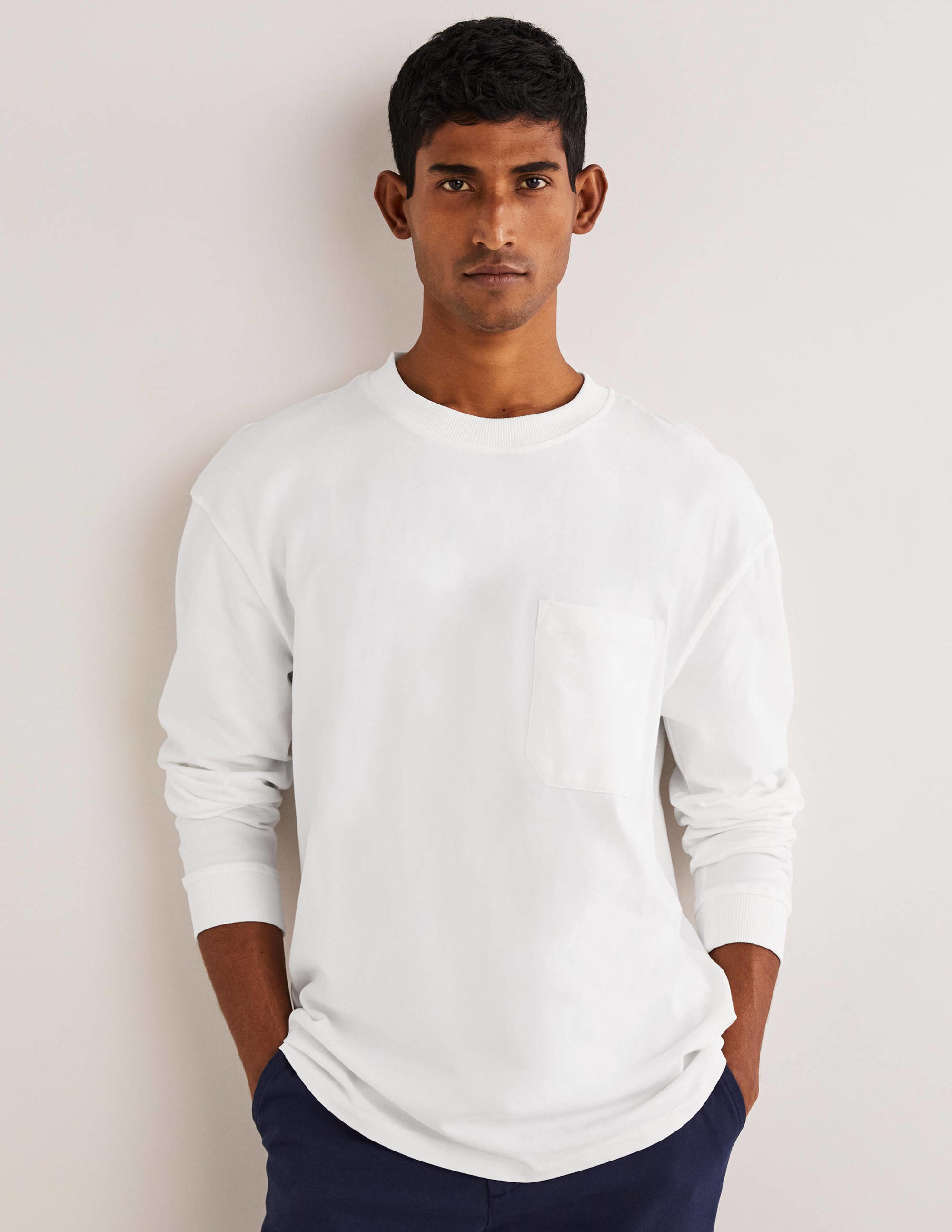 Relaxed Long Sleeve T-shirt-Snowdrop White - Image 1