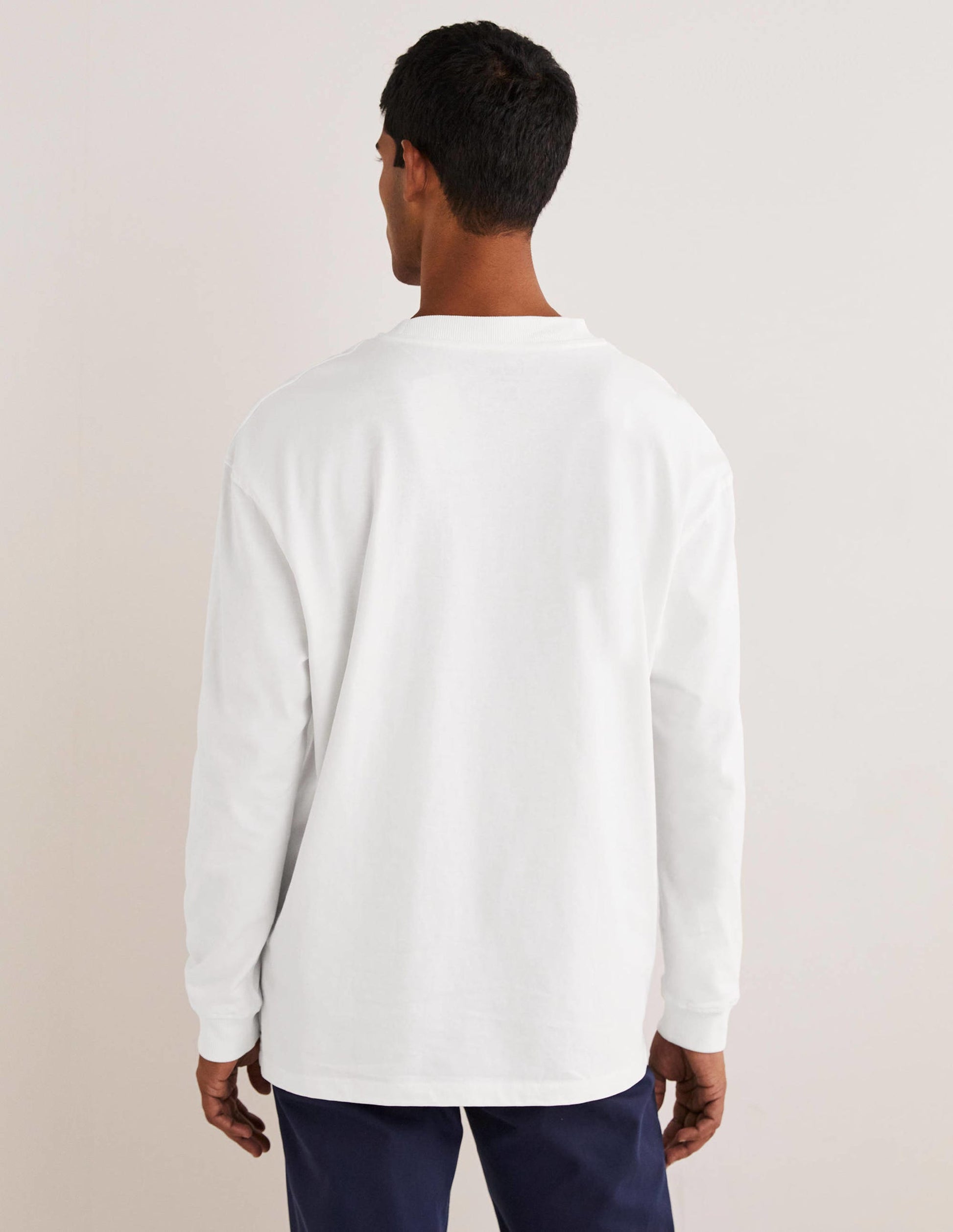 Relaxed Long Sleeve T-shirt-Snowdrop White-3