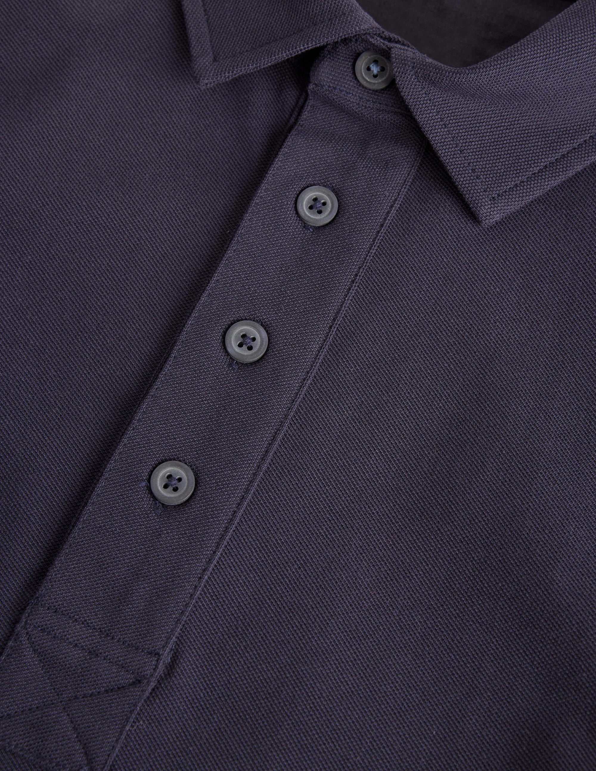 Slim Fit Piqué Polo-Navy - Image 3