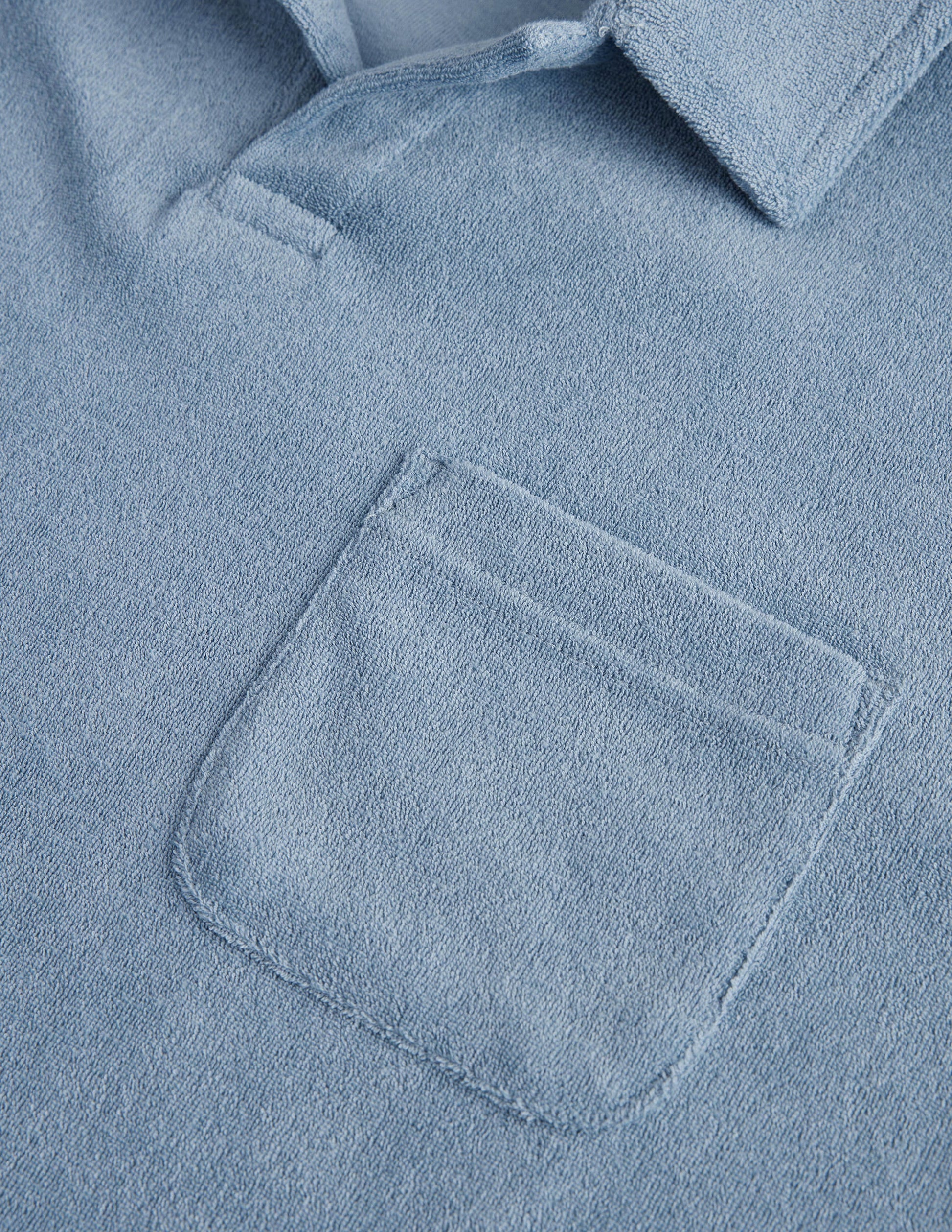 Open Collar Terry Polo-Captains Blue-6