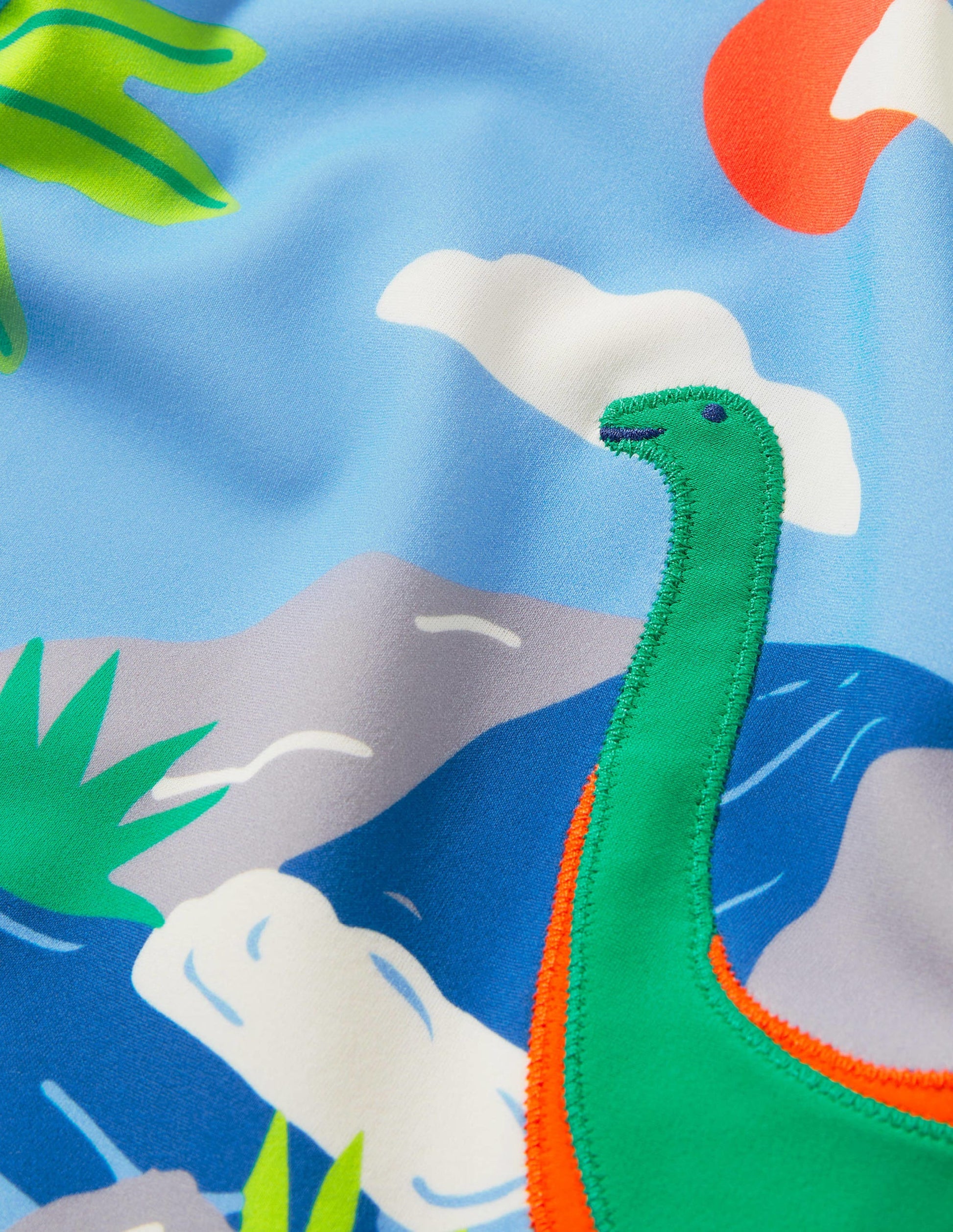 Rash Vest-Surfboard Blue Dino Scene-3
