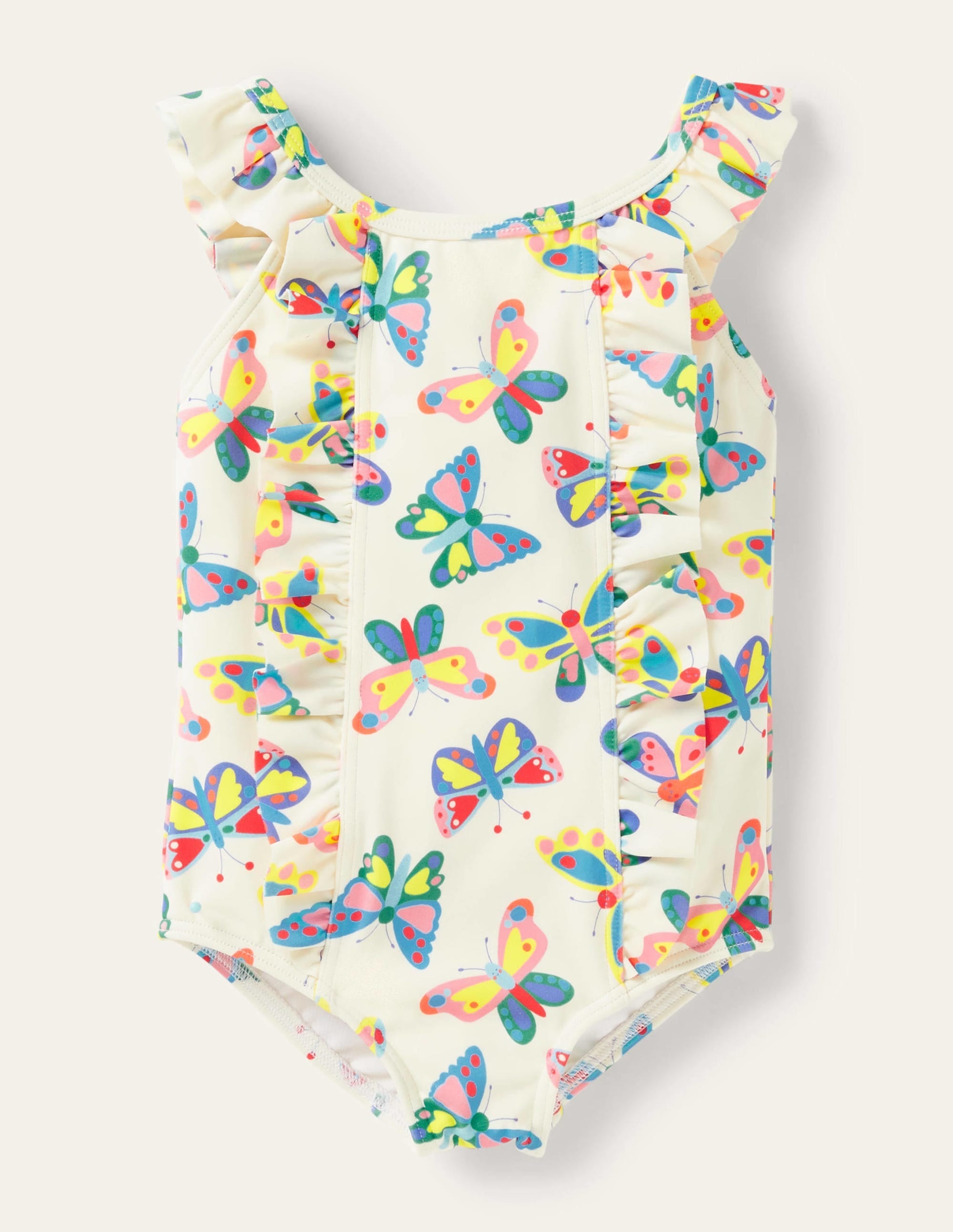 Bow Back Swimsuit-Ivory Butterflies - Image 1