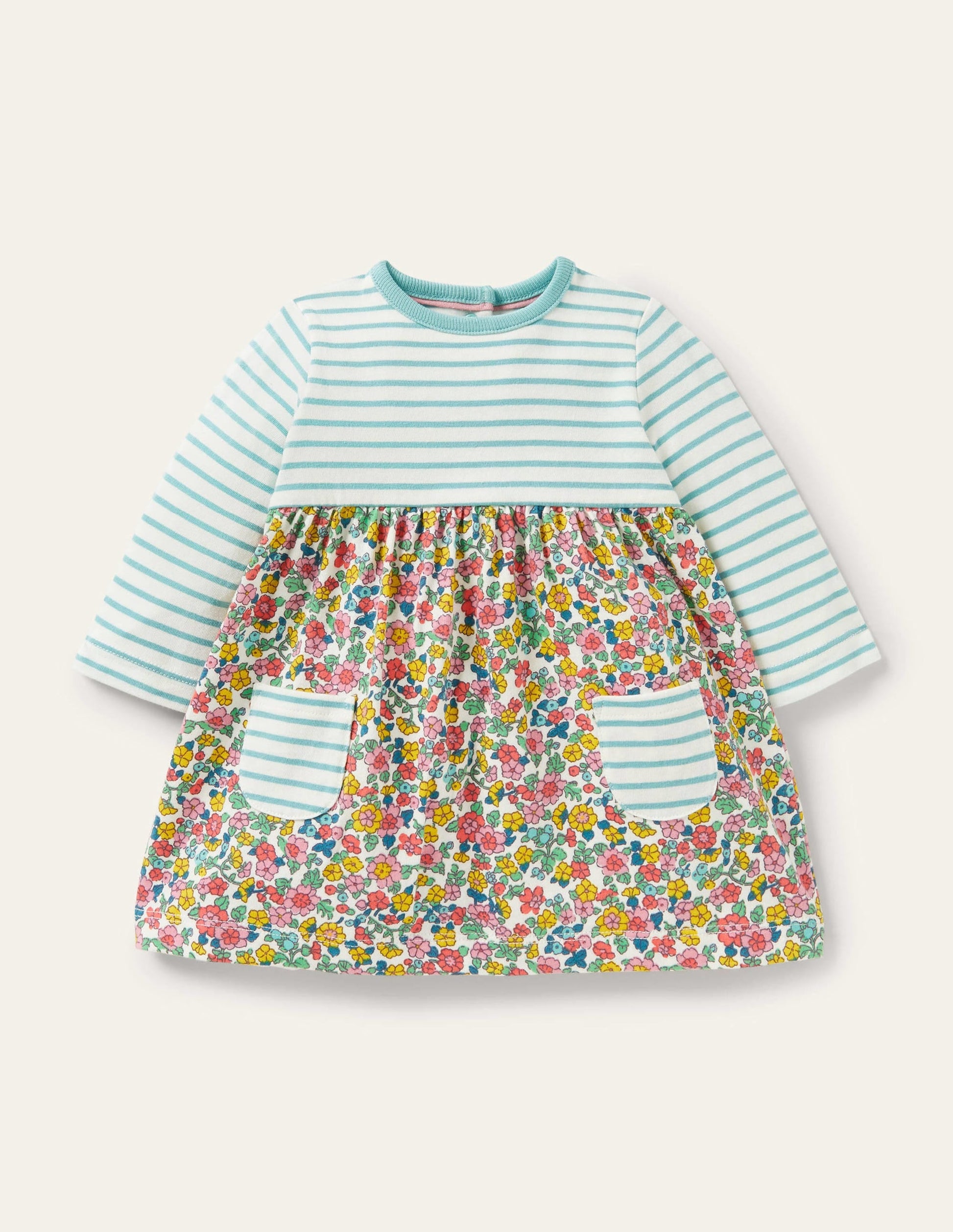 Hotch Potch Dress-Multi Vintage Flowerbed-1
