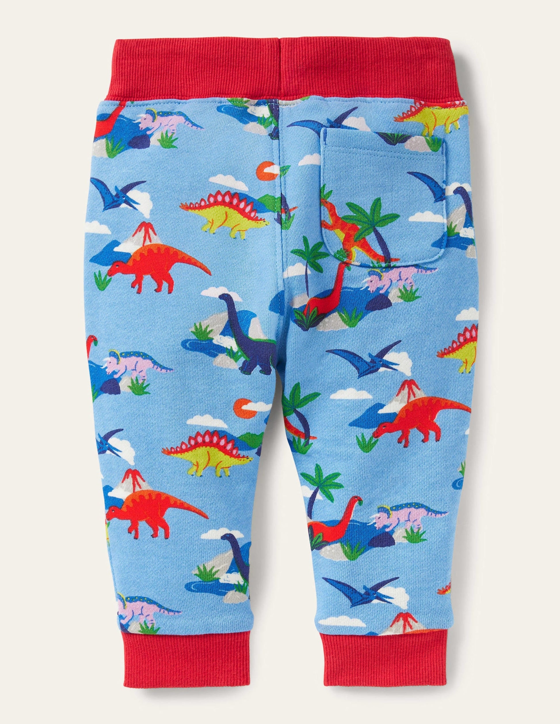 Jersey Printed Bottoms-Surfboard Blue Dino Scene-2
