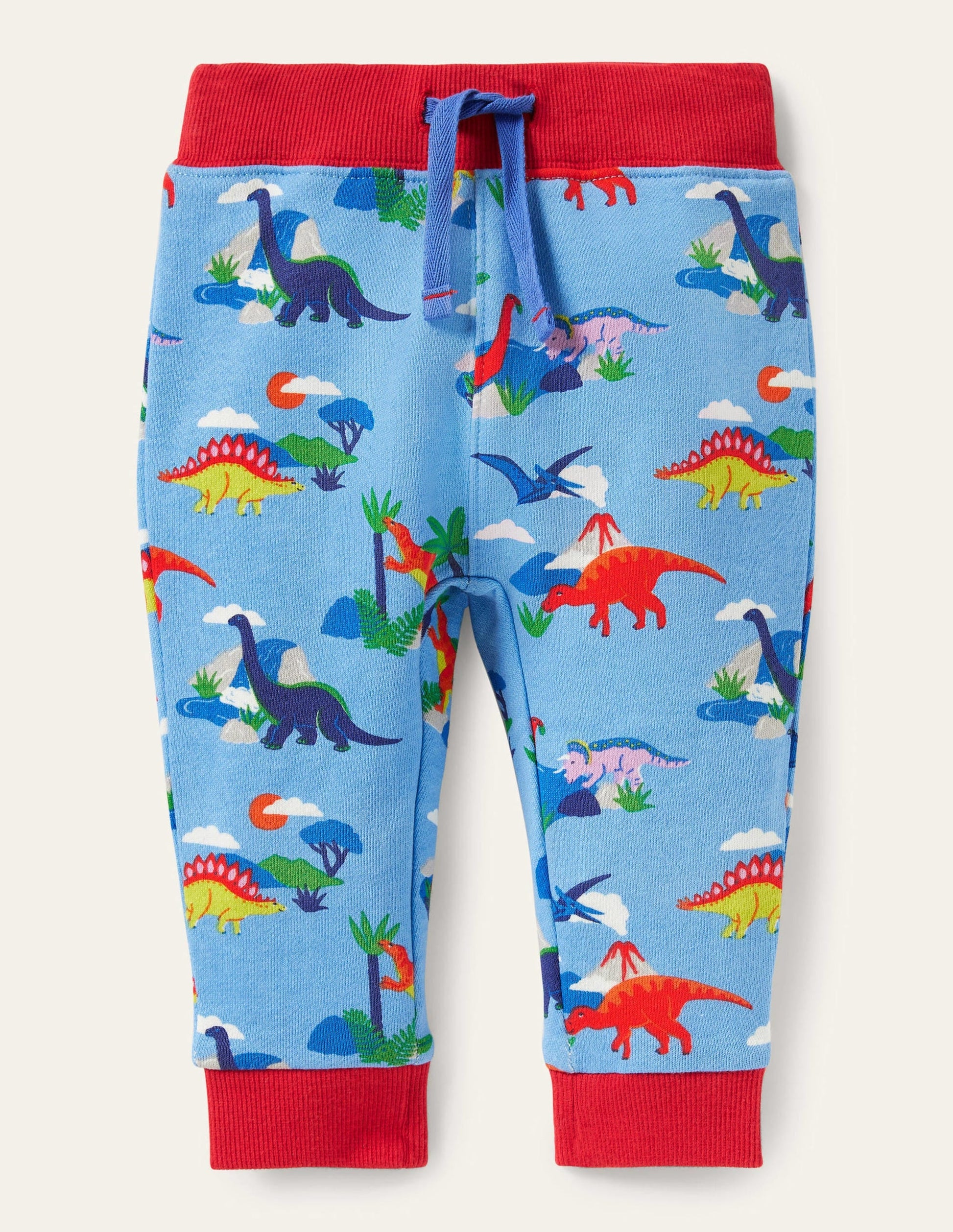 Jersey Printed Bottoms-Surfboard Blue Dino Scene-1