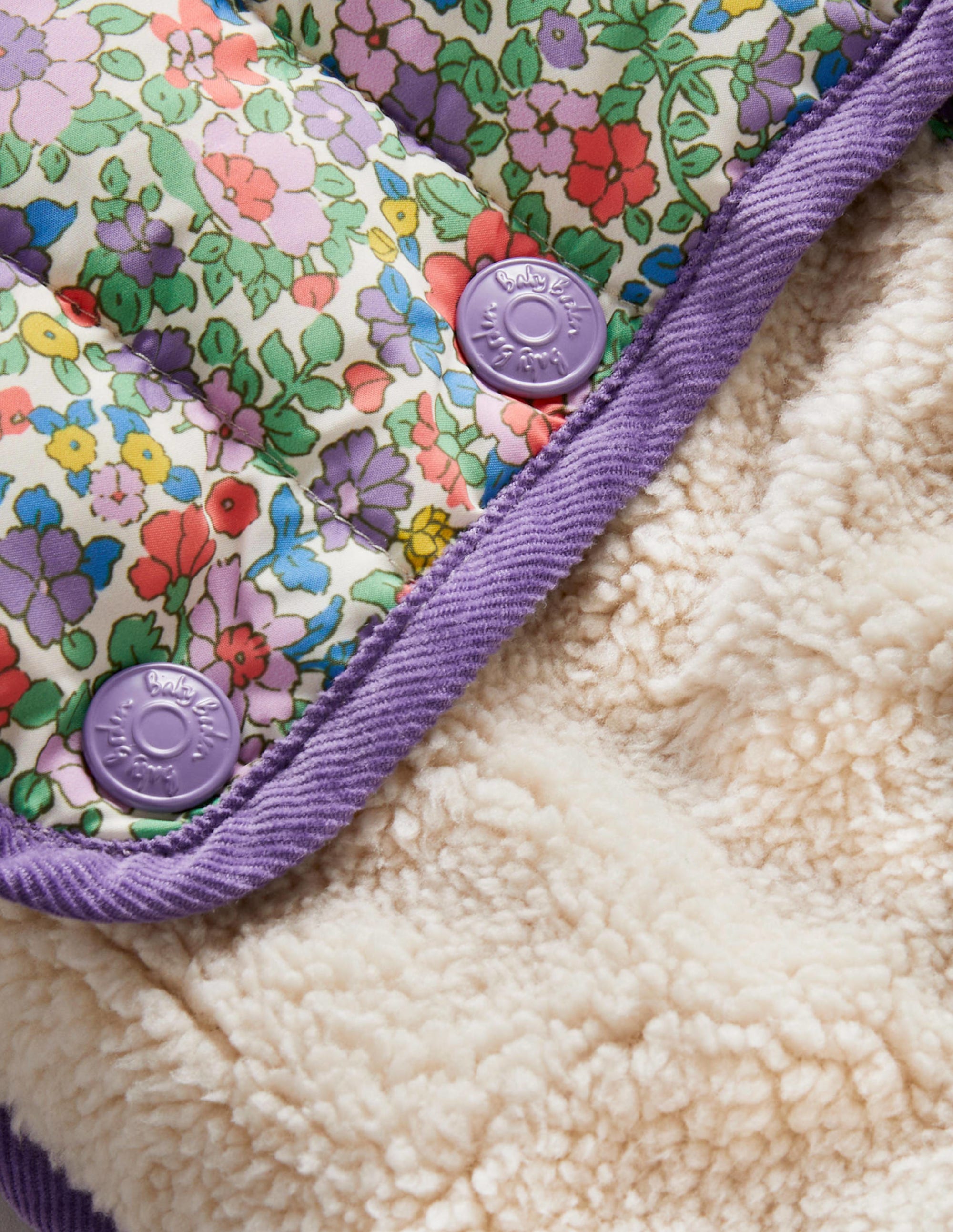 Shower Resistant Padded Jacket-Aster Purple Floral - Image 3