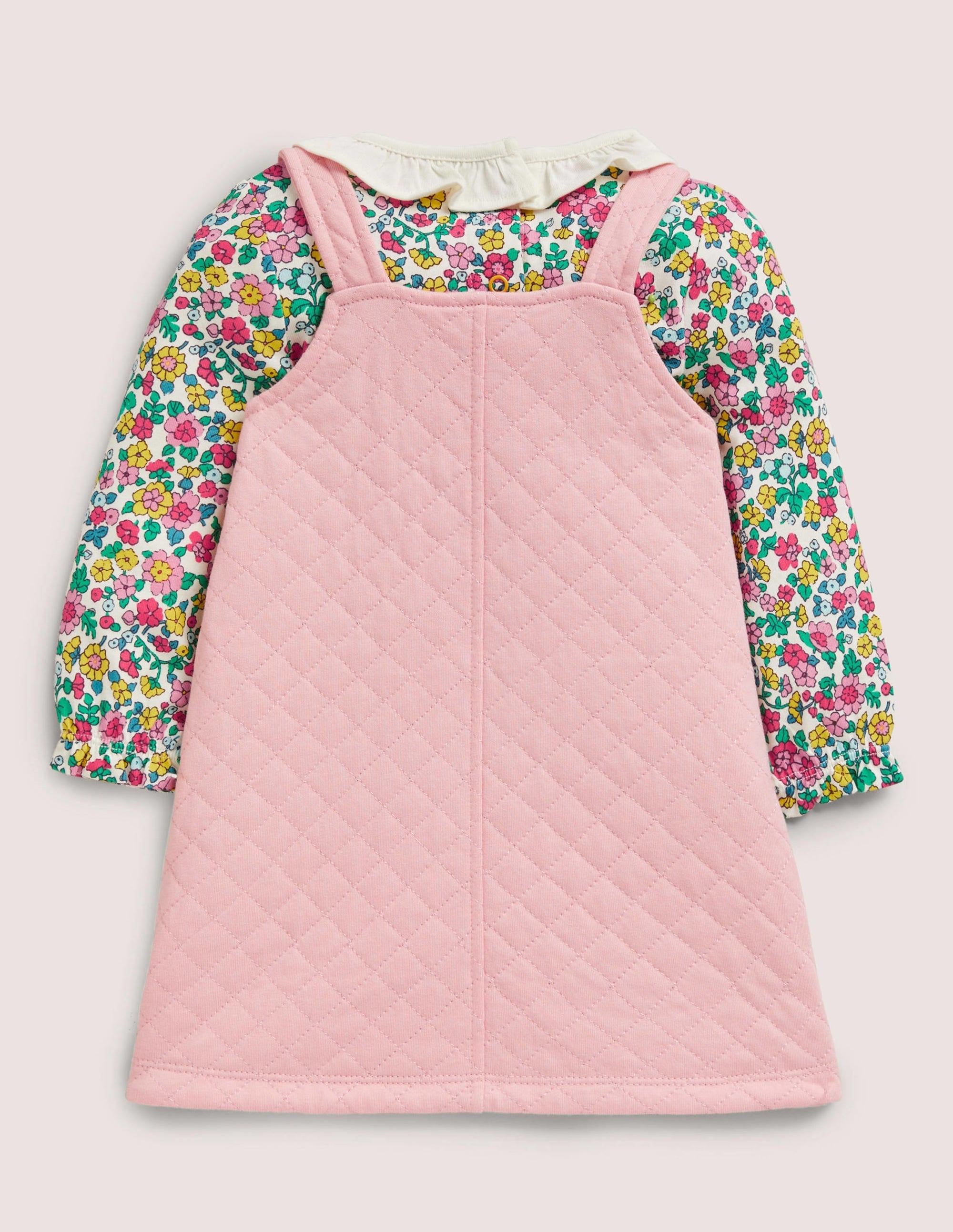 Jersey Quilted Dress Set-Boto Pink Ducks - Image 2