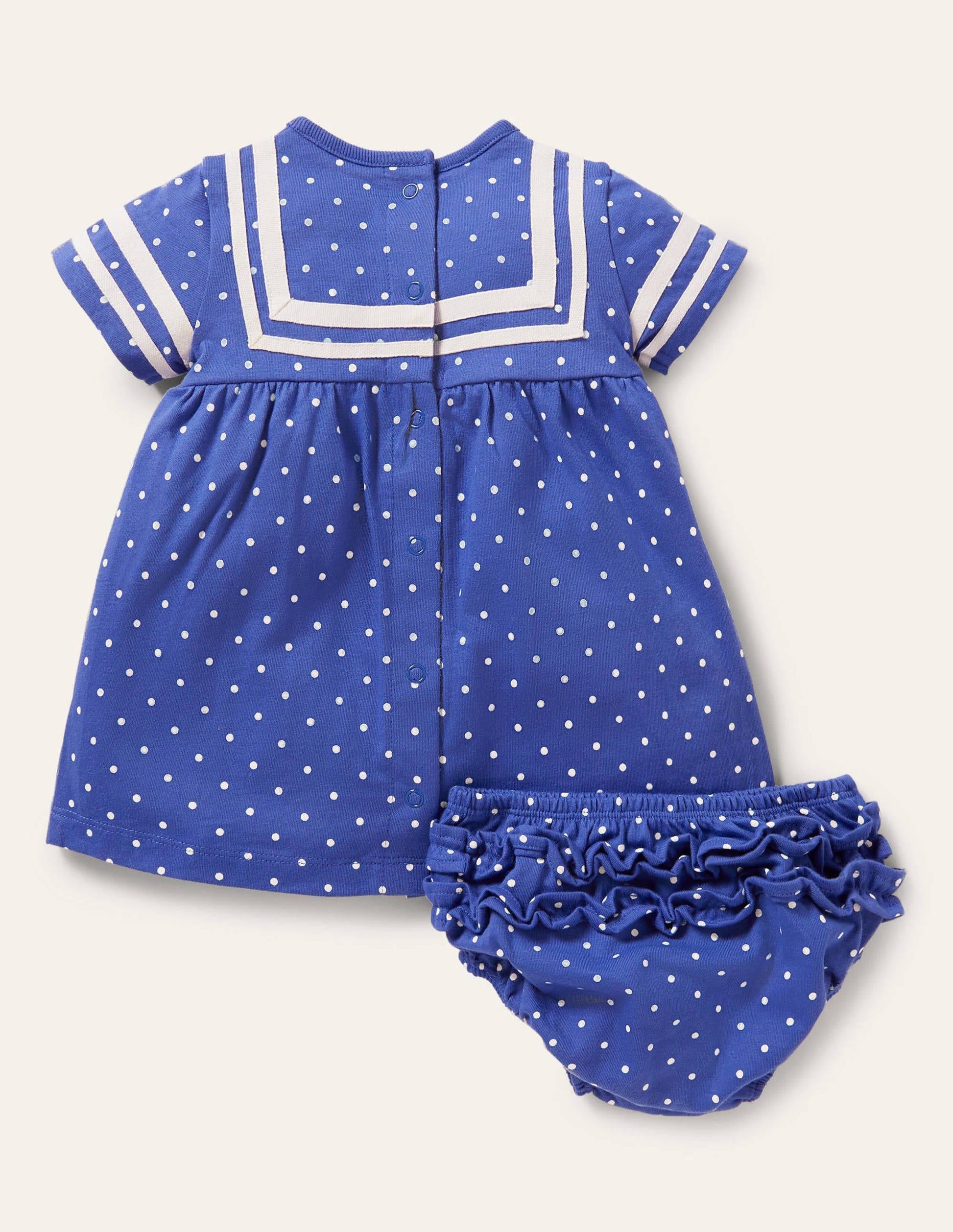 Sailor Dress-Bluebell Blue Pin Spot Boats-2