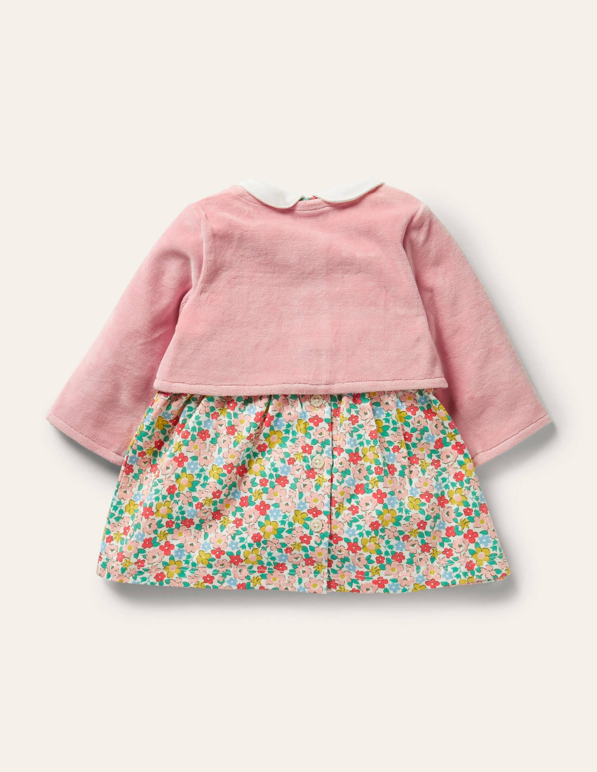Jersey Dress and Jacket Set-Boto Pink Spring Floral - Image 2