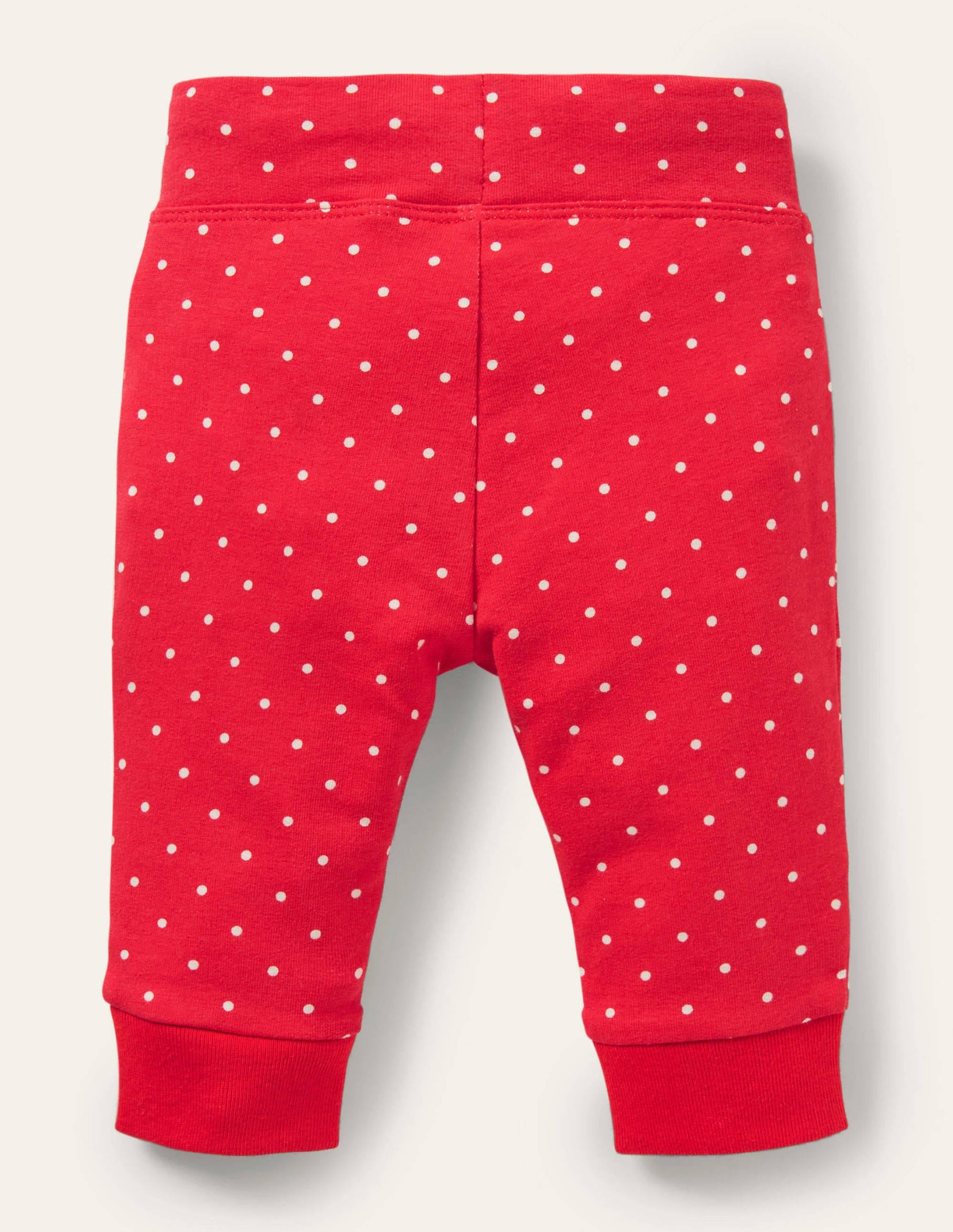 Appliqué Jersey Trousers-Strawberry Tart Pin Spot-2