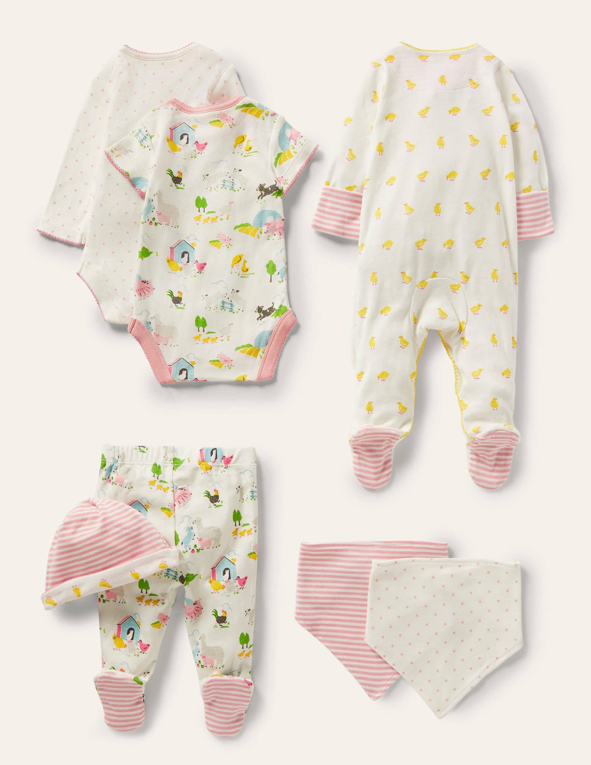GOTS Organic 7 Piece Gift Set-Multi Farmyard Friends - Image 2