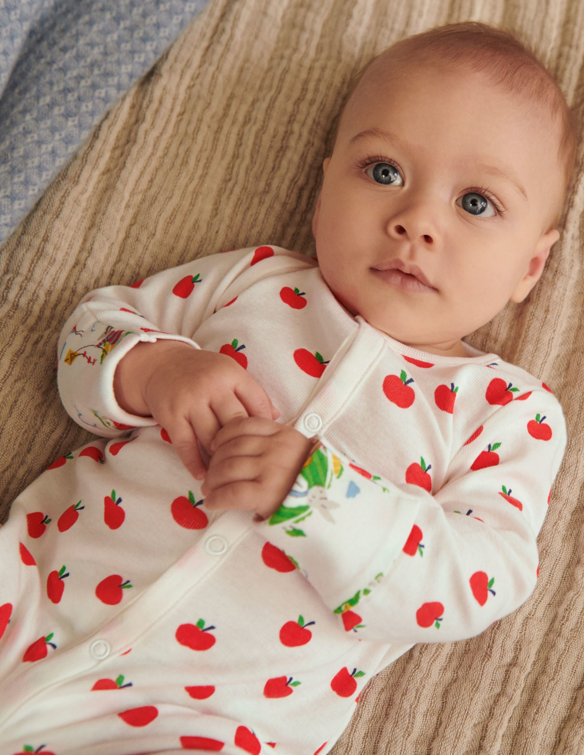 GOTS Organic 2 Pack Sleepsuit-Ivory Daydreaming Bunny-5