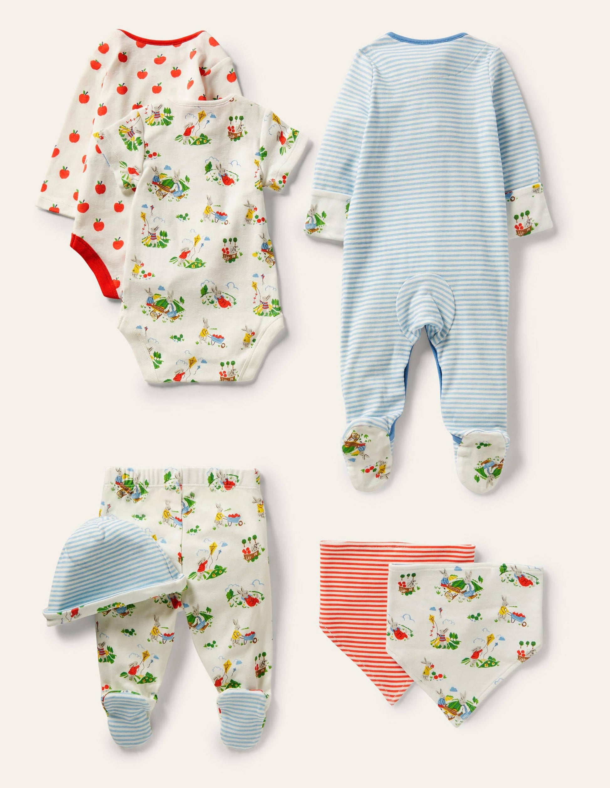 GOTS Organic 7 Piece Gift Set-Ivory Daydreaming Bunny-2