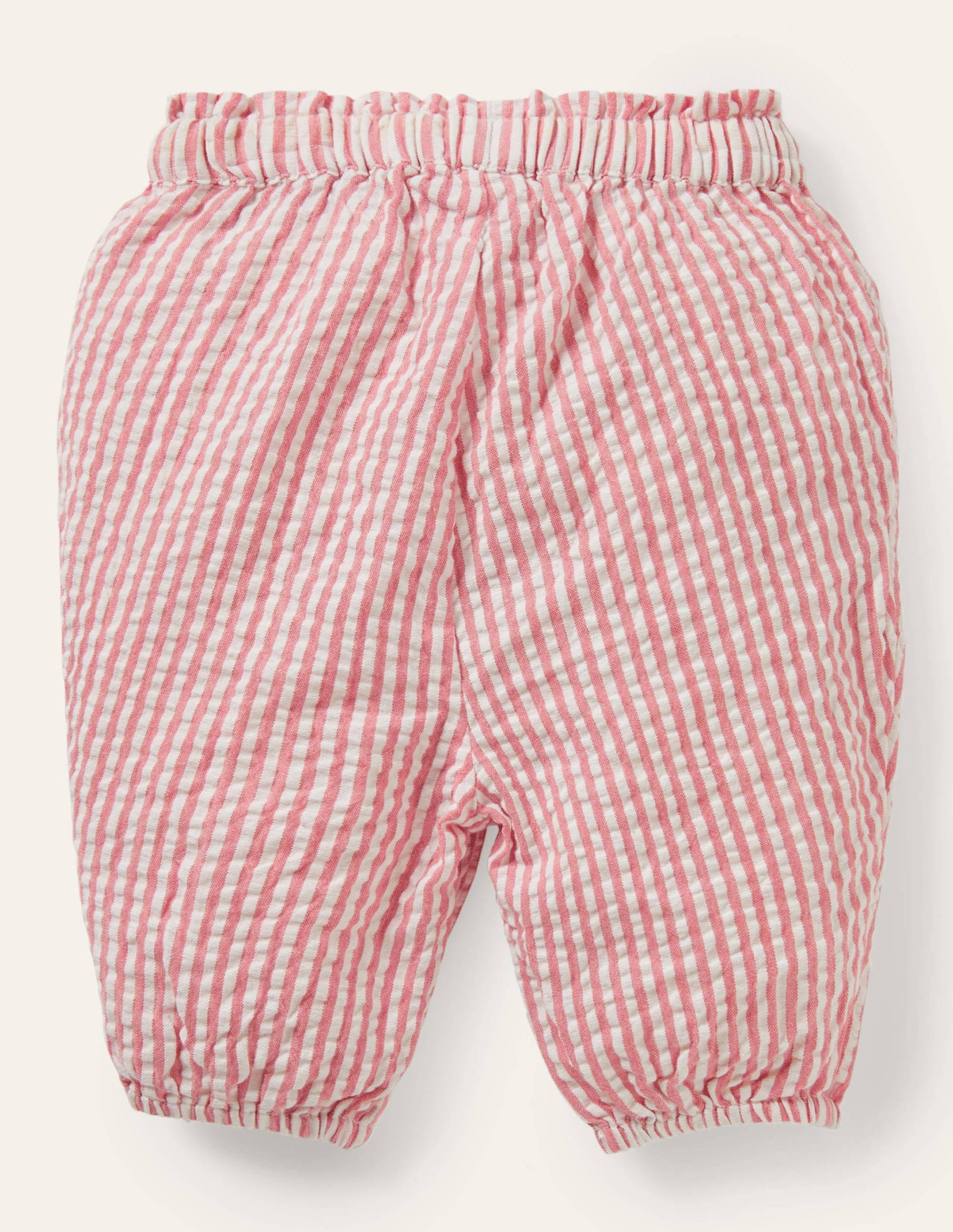 Woven Paperbag Trousers-Ivory/Boto Pink Ticking-2