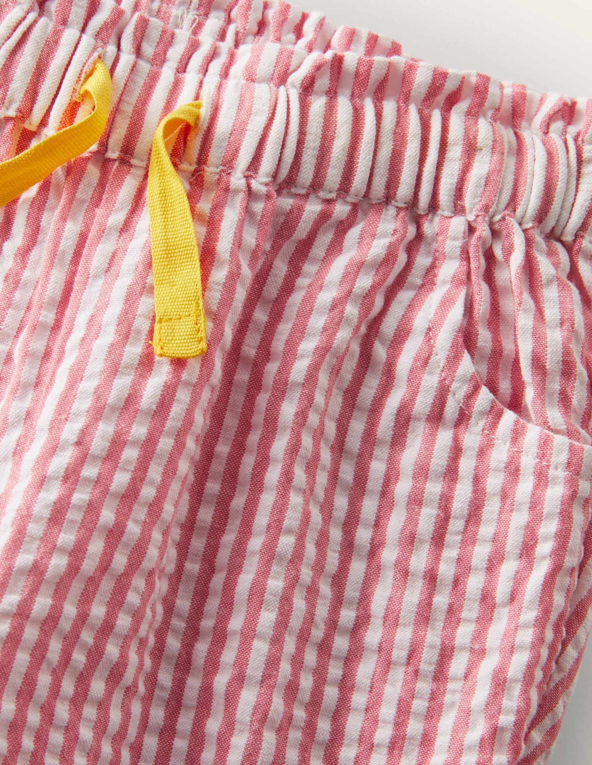 Woven Paperbag Trousers-Ivory/Boto Pink Ticking-3