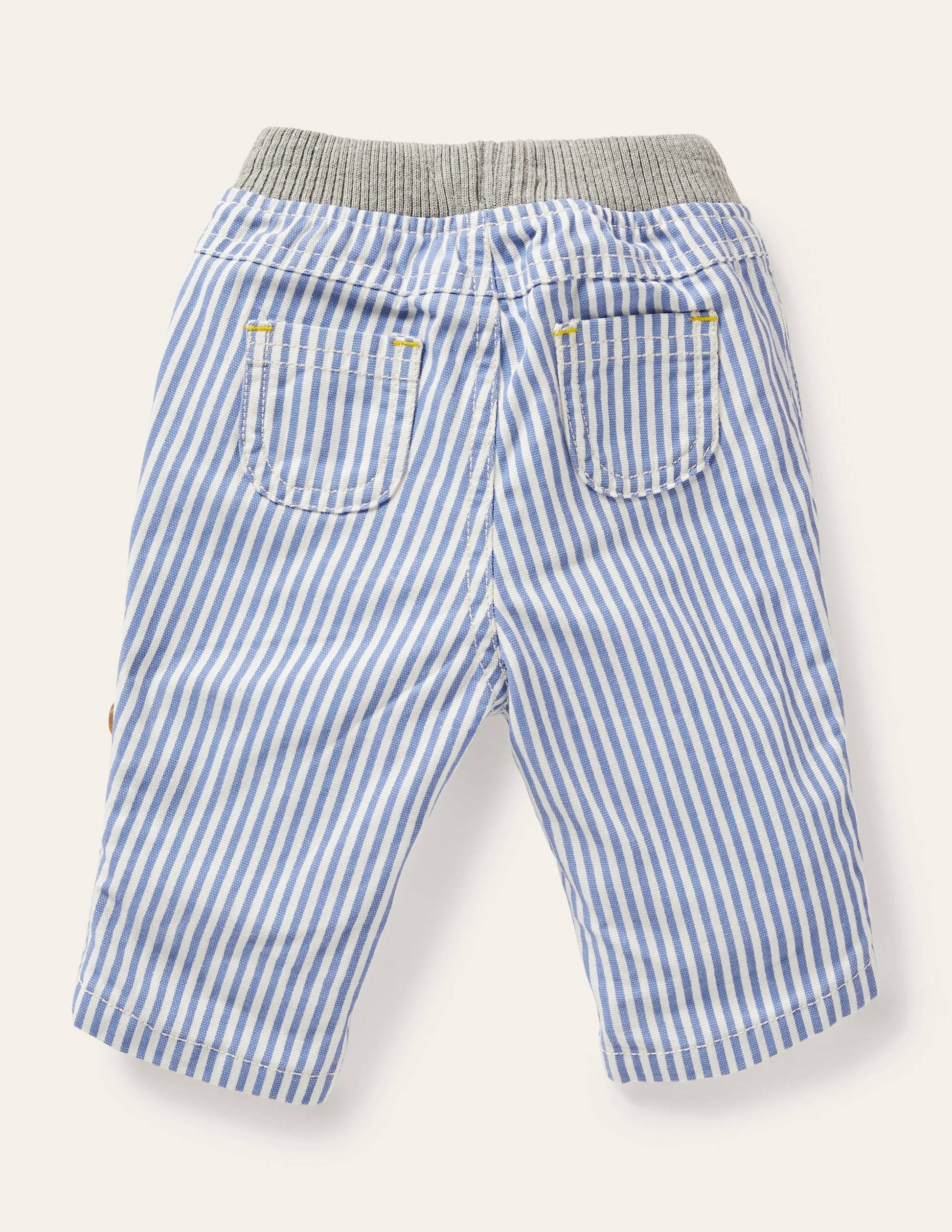 Roll Up Trousers-Blue Ticking-2