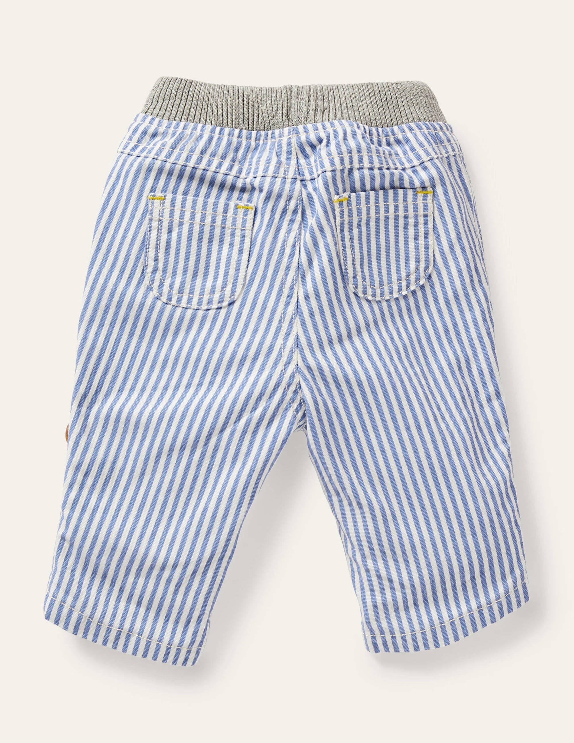 Roll Up Trousers-Blue Ticking - Image 2