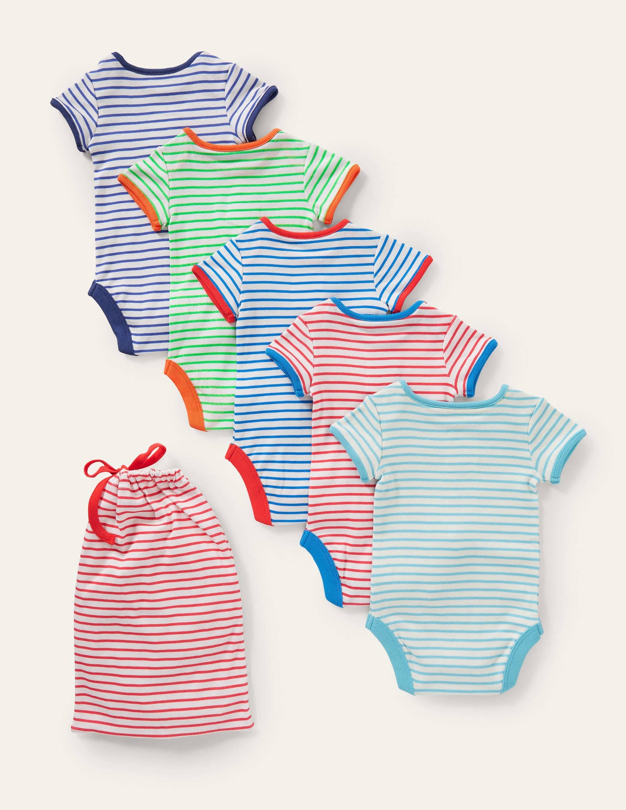 Short Sleeve 5 pack bodysuits-Multi Logos - Image 2