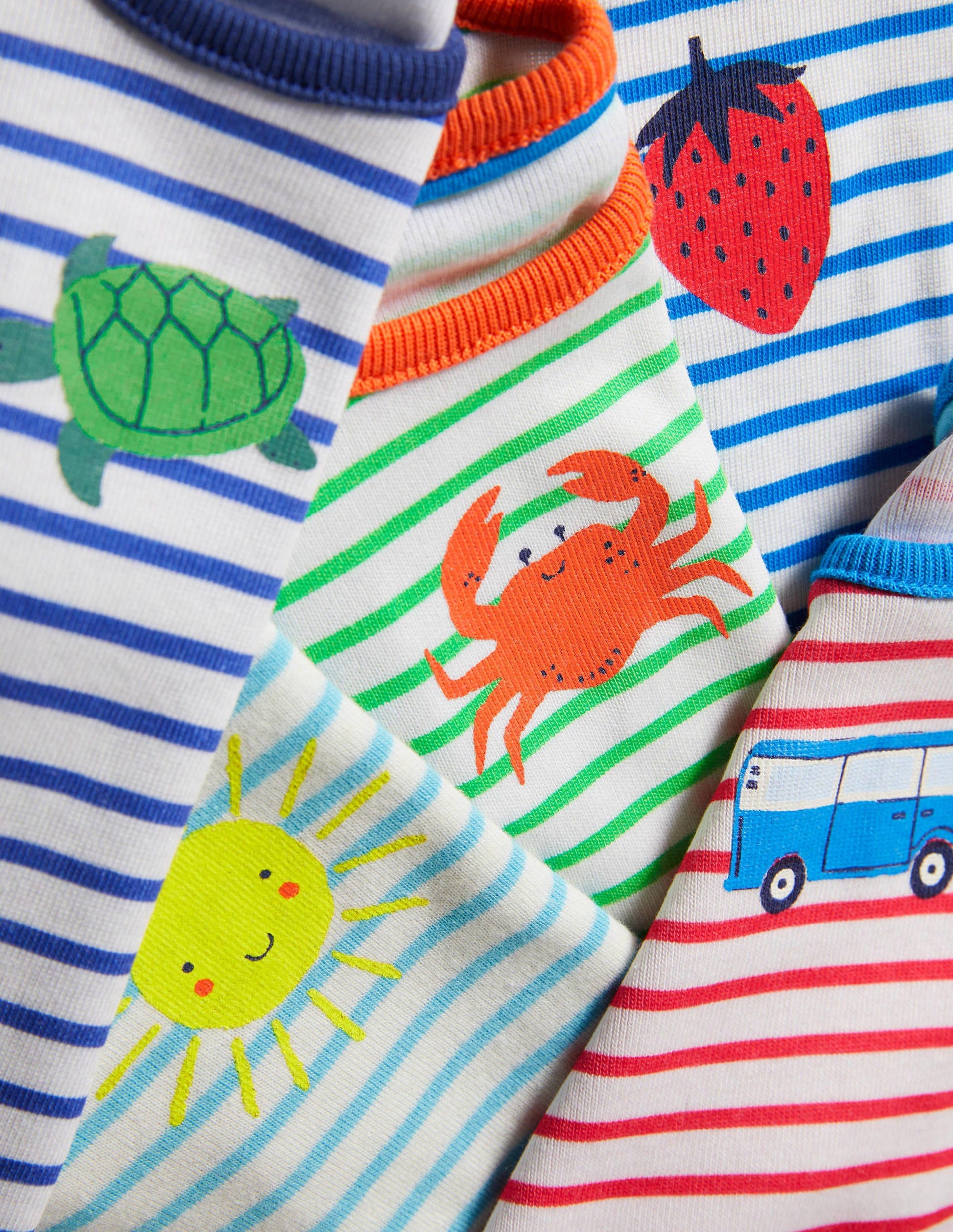 Short Sleeve 5 pack bodysuits-Multi Logos-3