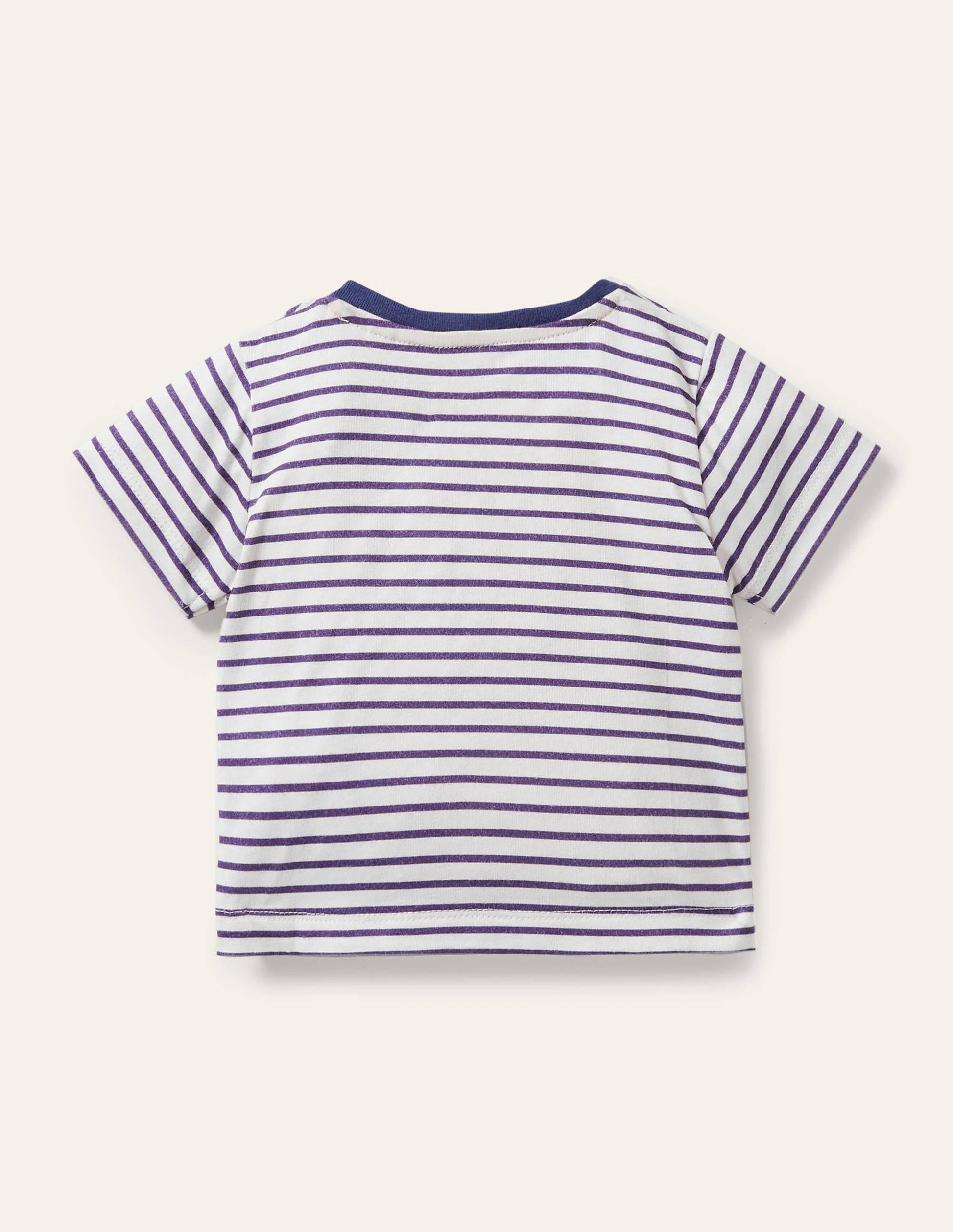 Appliqué Breton T-shirt-Ivory/Starboard Ice cream-2
