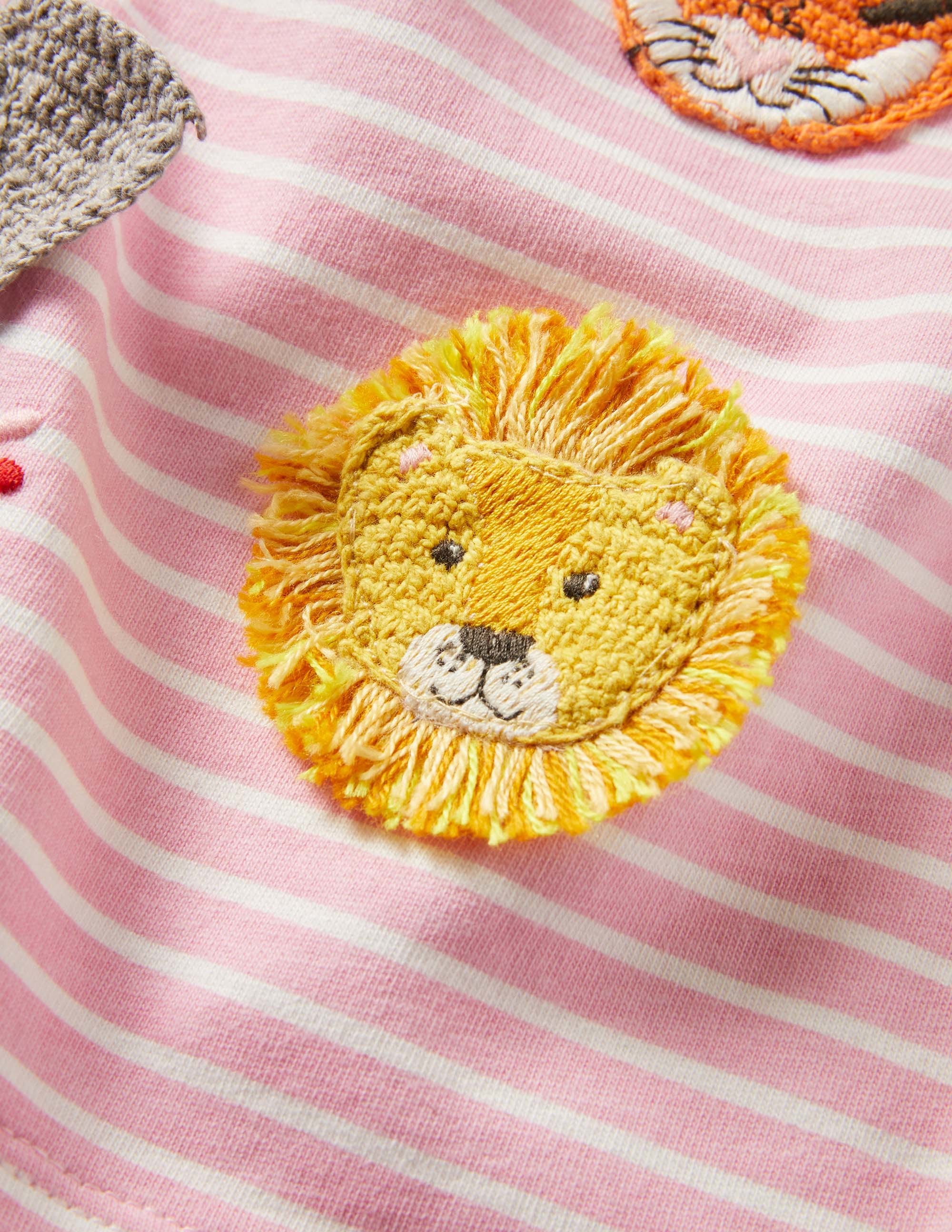 Crochet T-shirt-Pink Lemonade/Ivory Jungle - Image 3