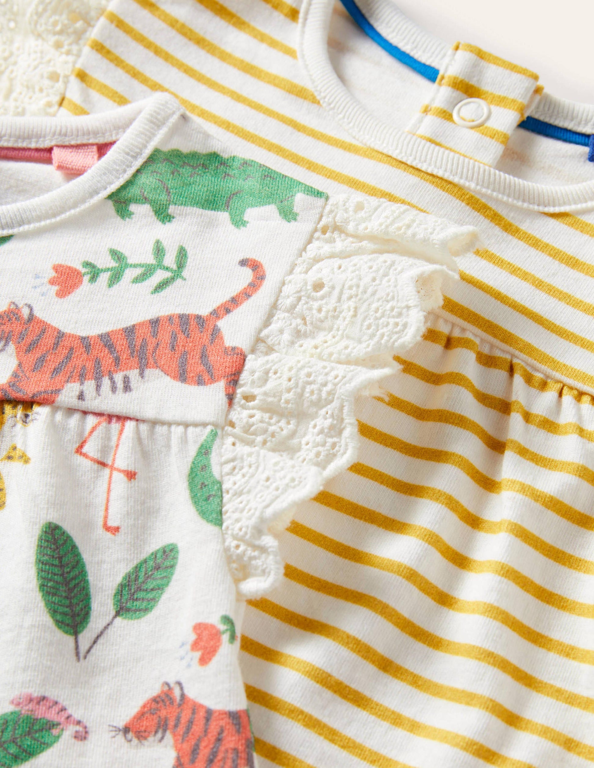 Twin Pack T-Shirts-Ivory Jungle Stamp-3