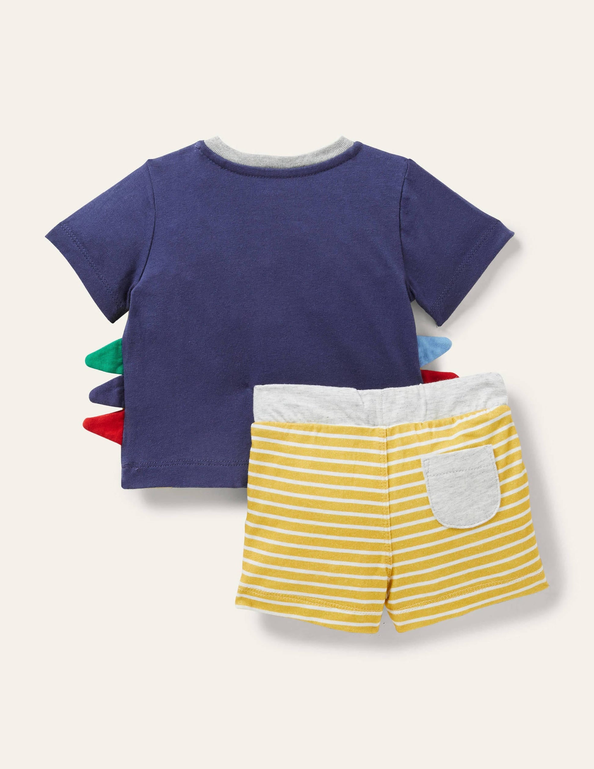 Appliqué T-shirt & Shorts Set-Starboard/Ivory Giraffe-2