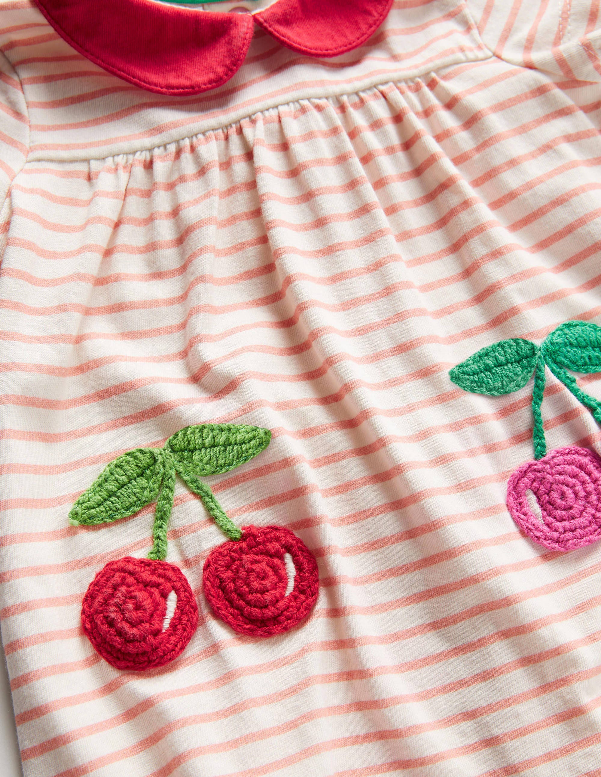 Crochet Jersey Dress-Molly Mahon Cherries - Image 3