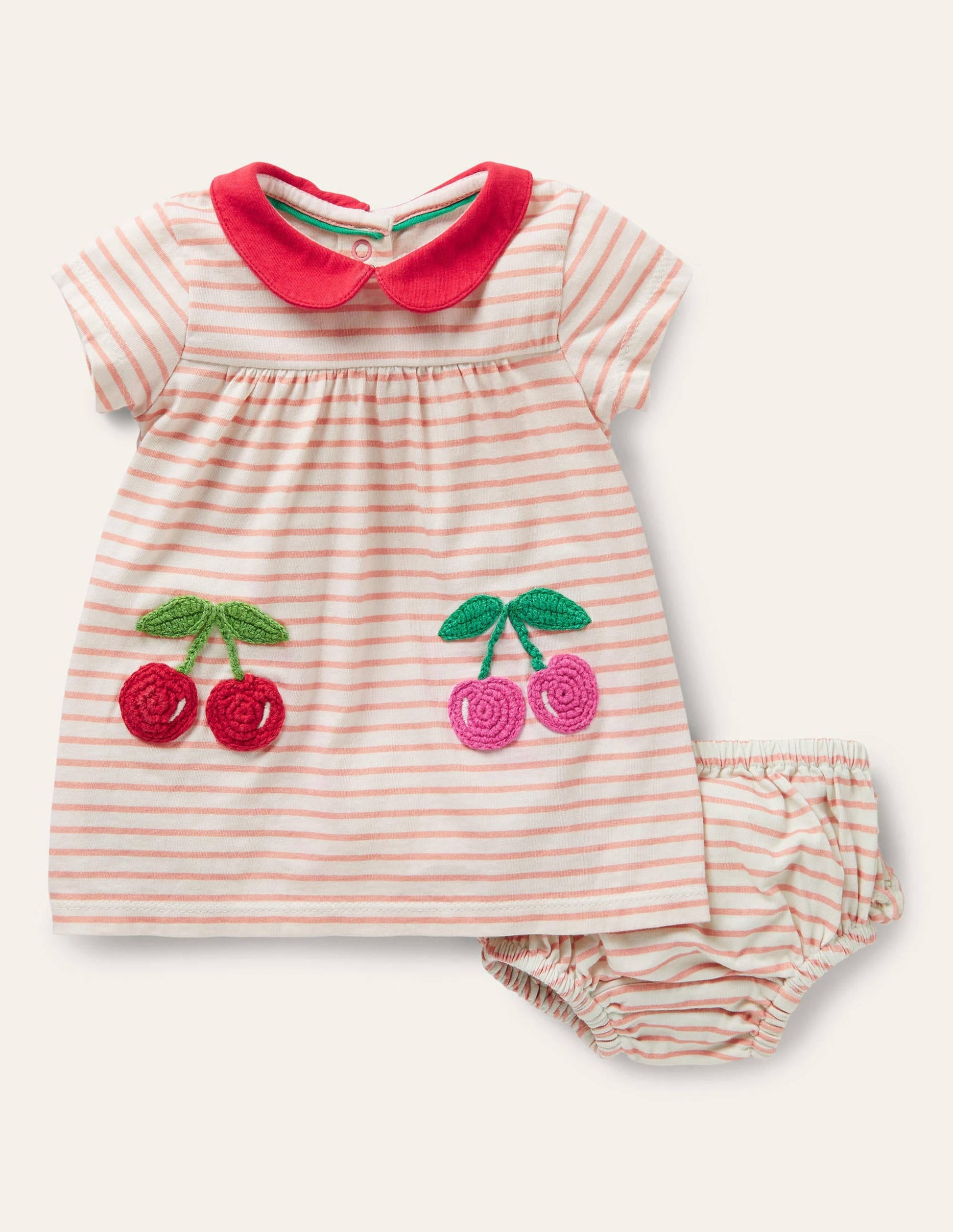 Crochet Jersey Dress-Molly Mahon Cherries-1