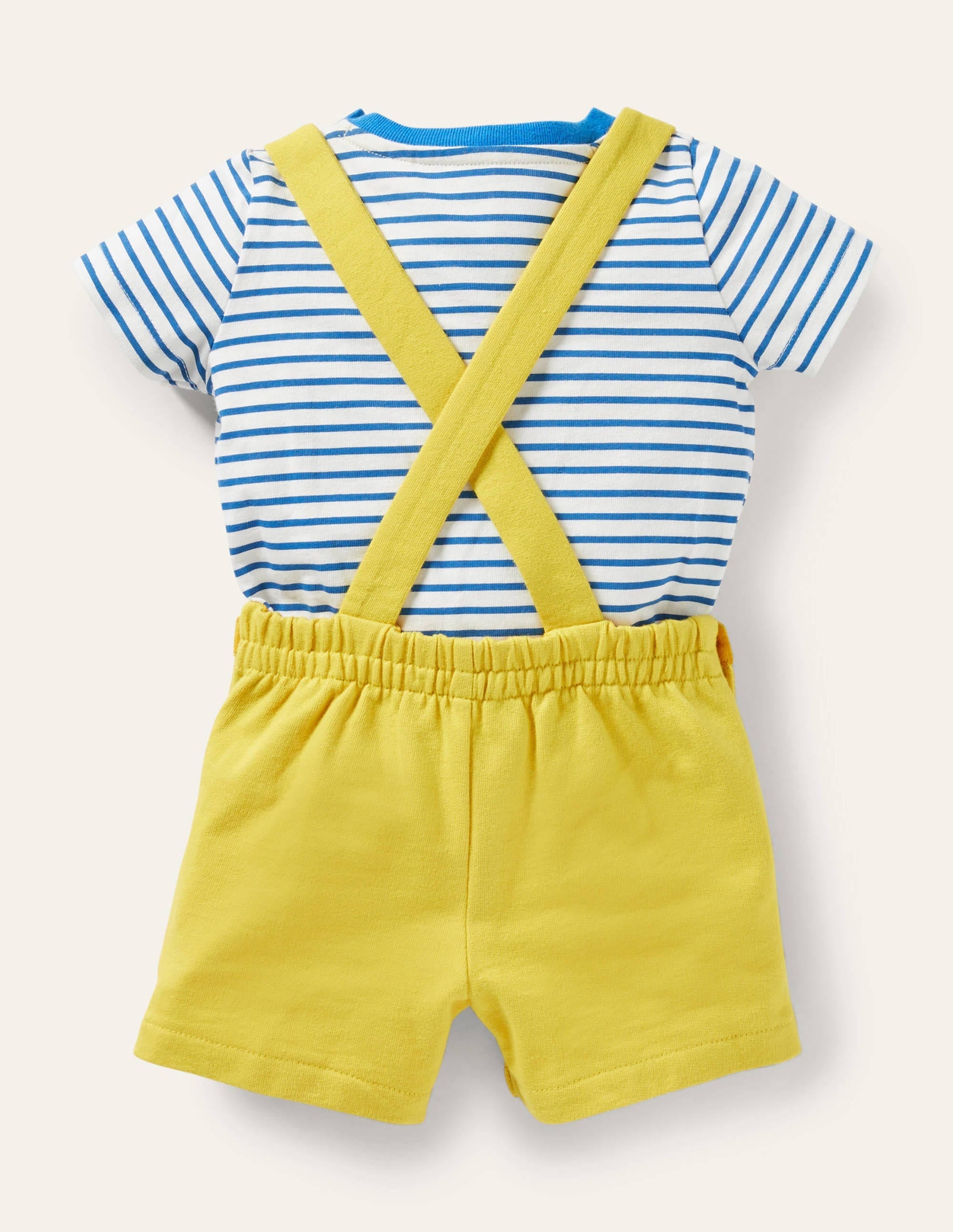 Novelty Jersey Dungaree Set-Daffodil Yellow Lion - Image 2