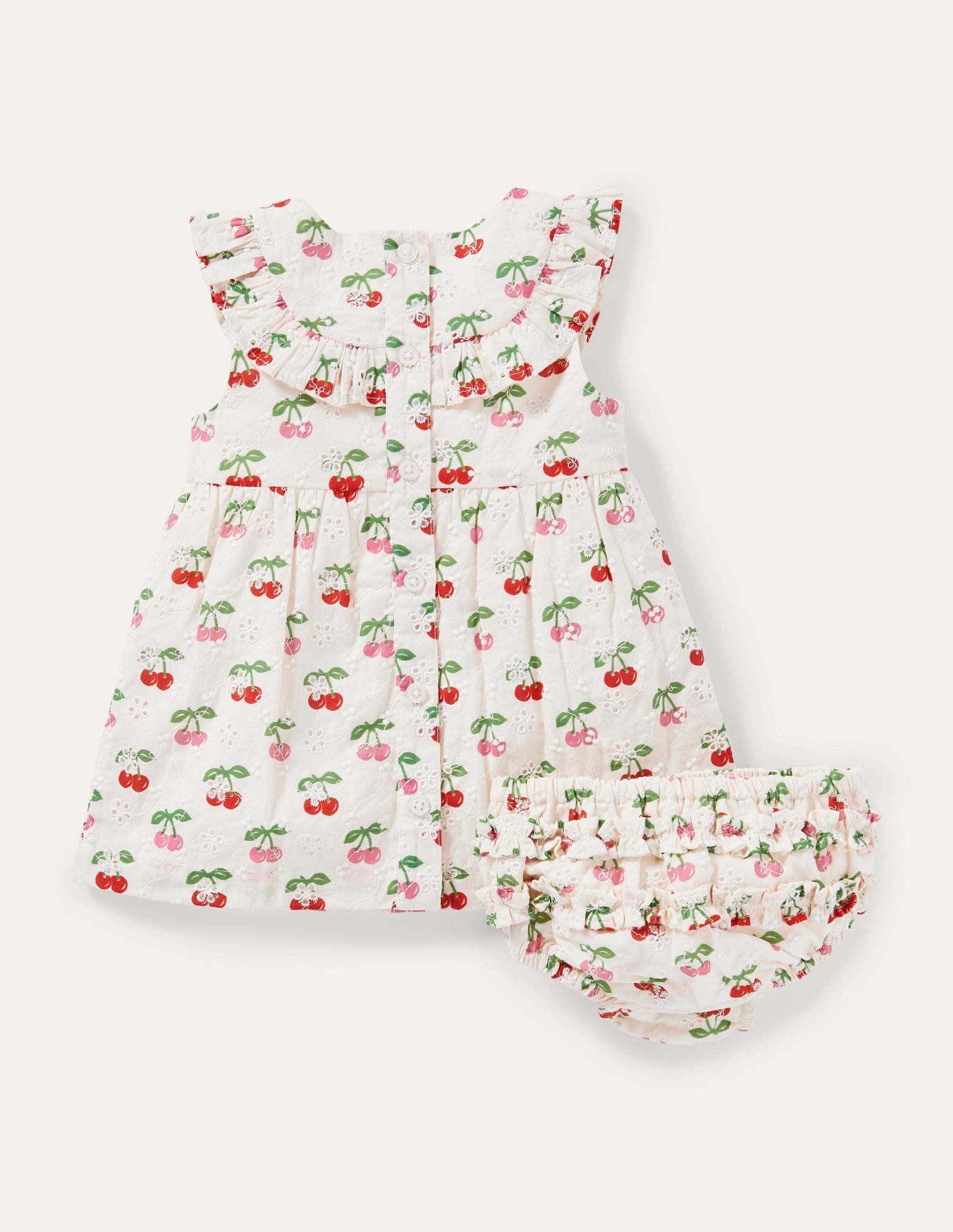 Broderie Woven Dress-Molly Mahon Cherries - Image 2