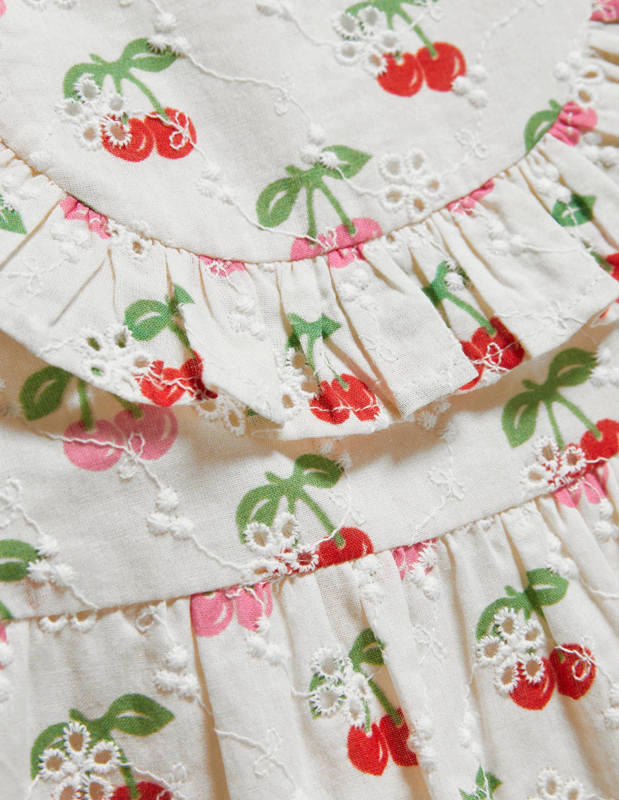 Broderie Woven Dress-Molly Mahon Cherries - Image 3