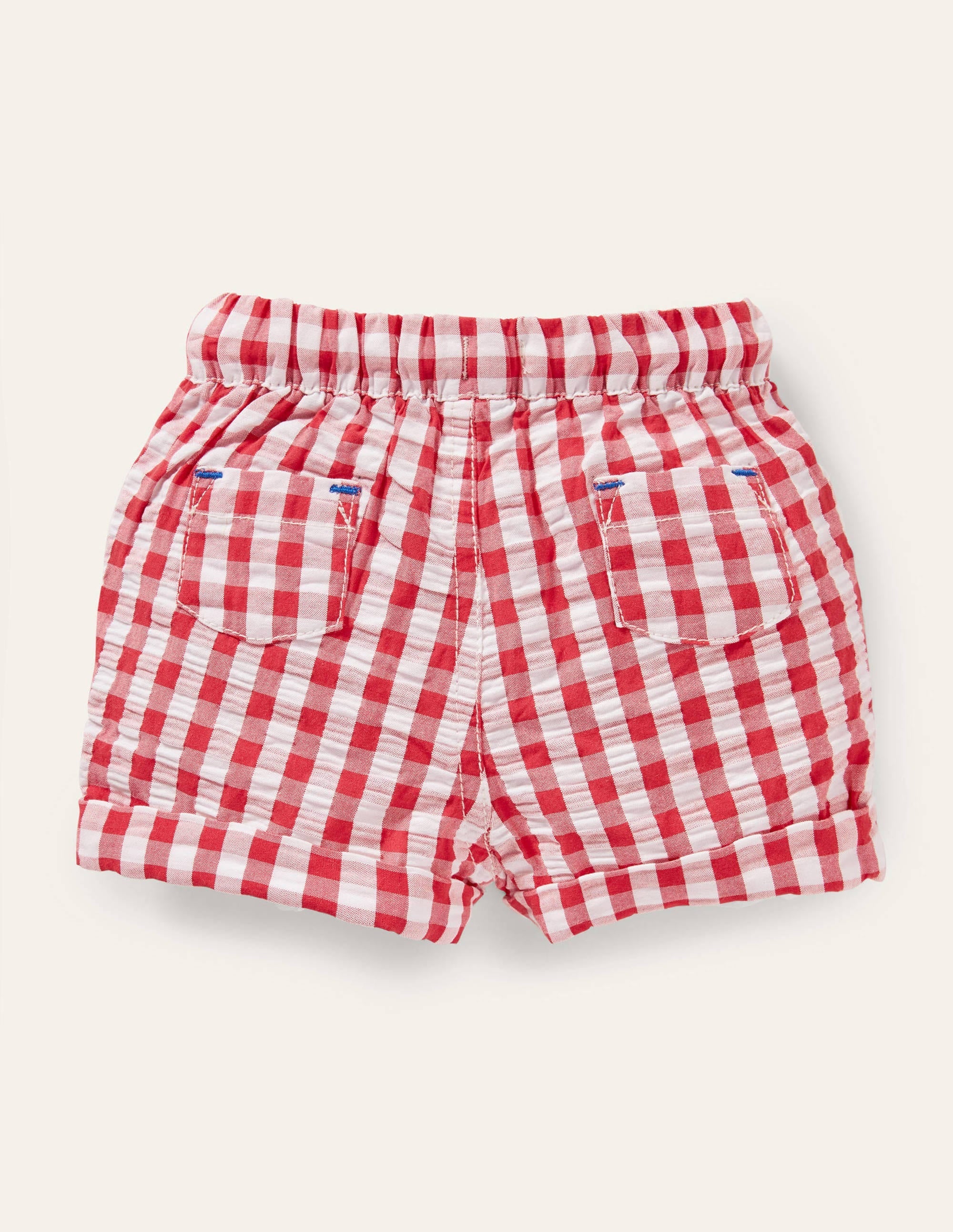 Check Woven Shorts-Strawberry Tart Gingham - Image 2