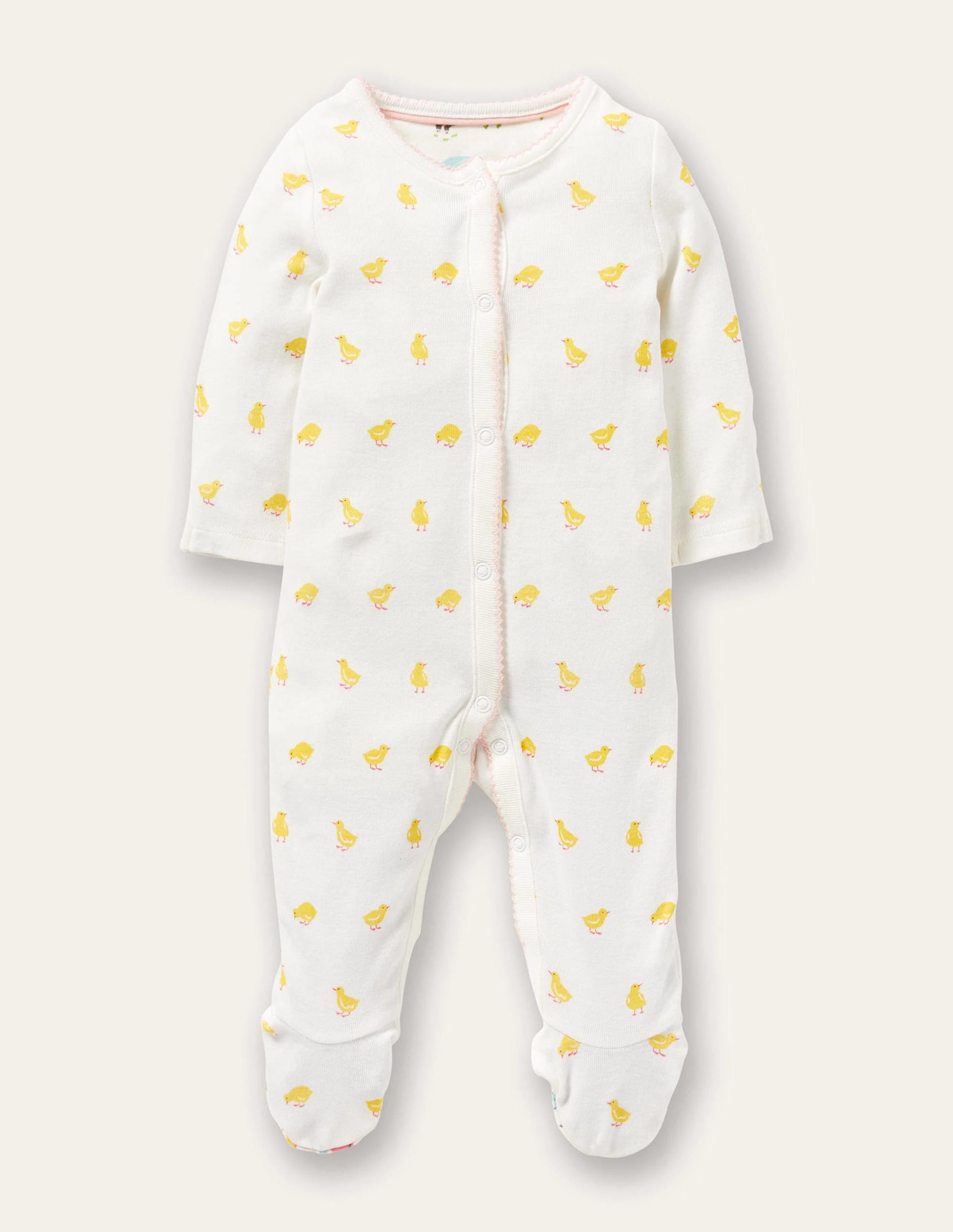 GOTS Organic Sleepsuit-Sweetcorn Chicks-1