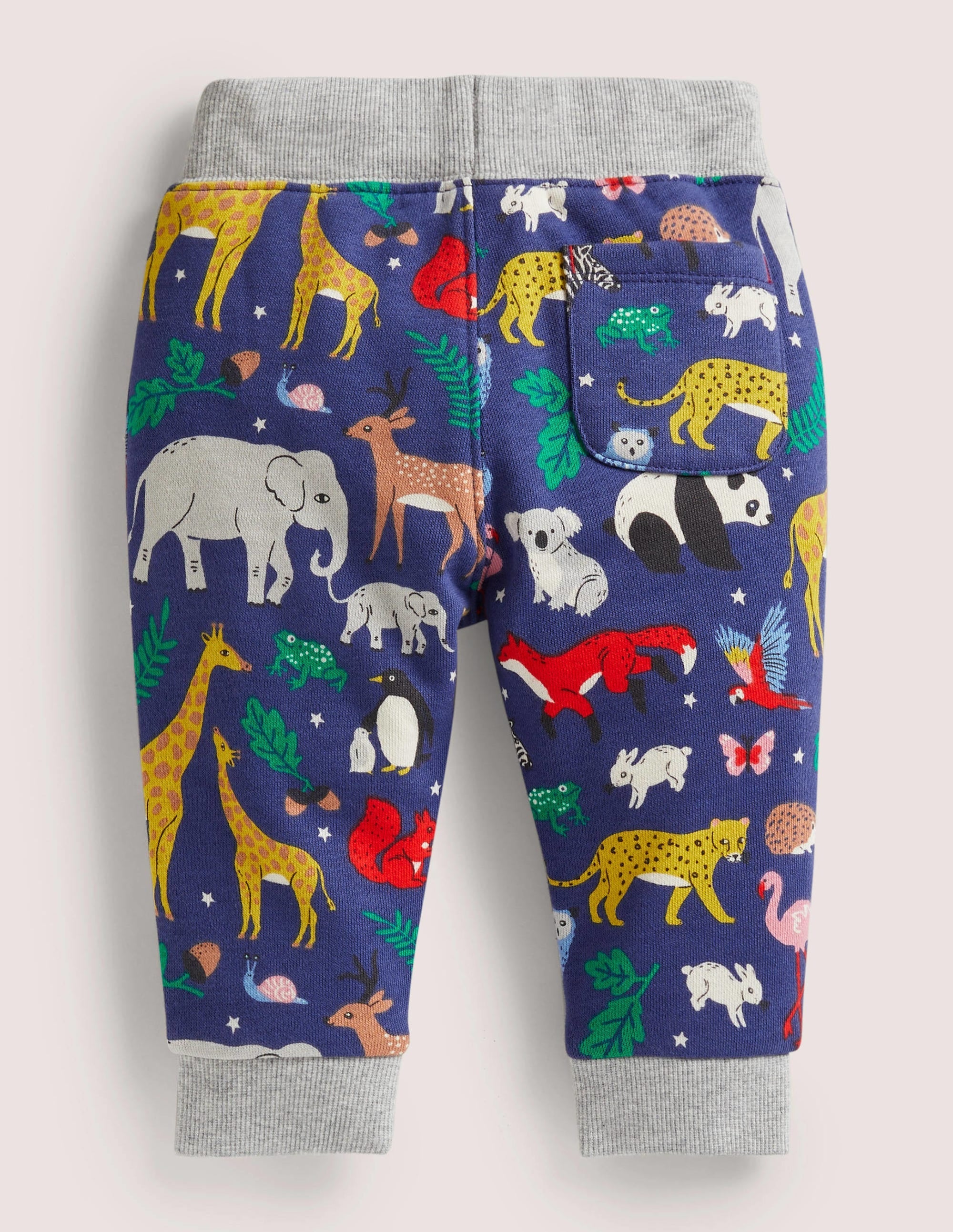 Jersey Printed Bottoms-College Navy Global Animals - Image 2