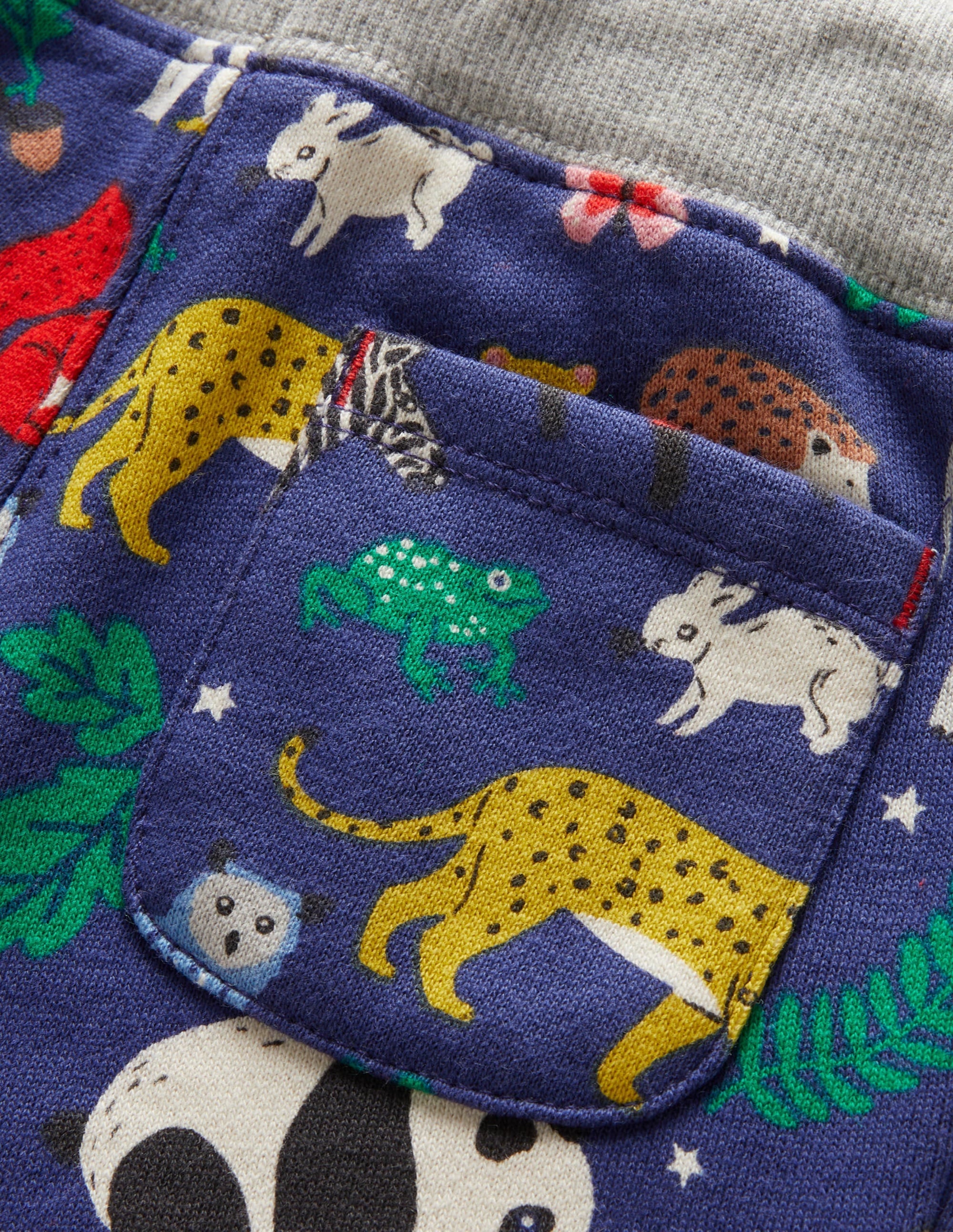 Jersey Printed Bottoms-College Navy Global Animals - Image 3