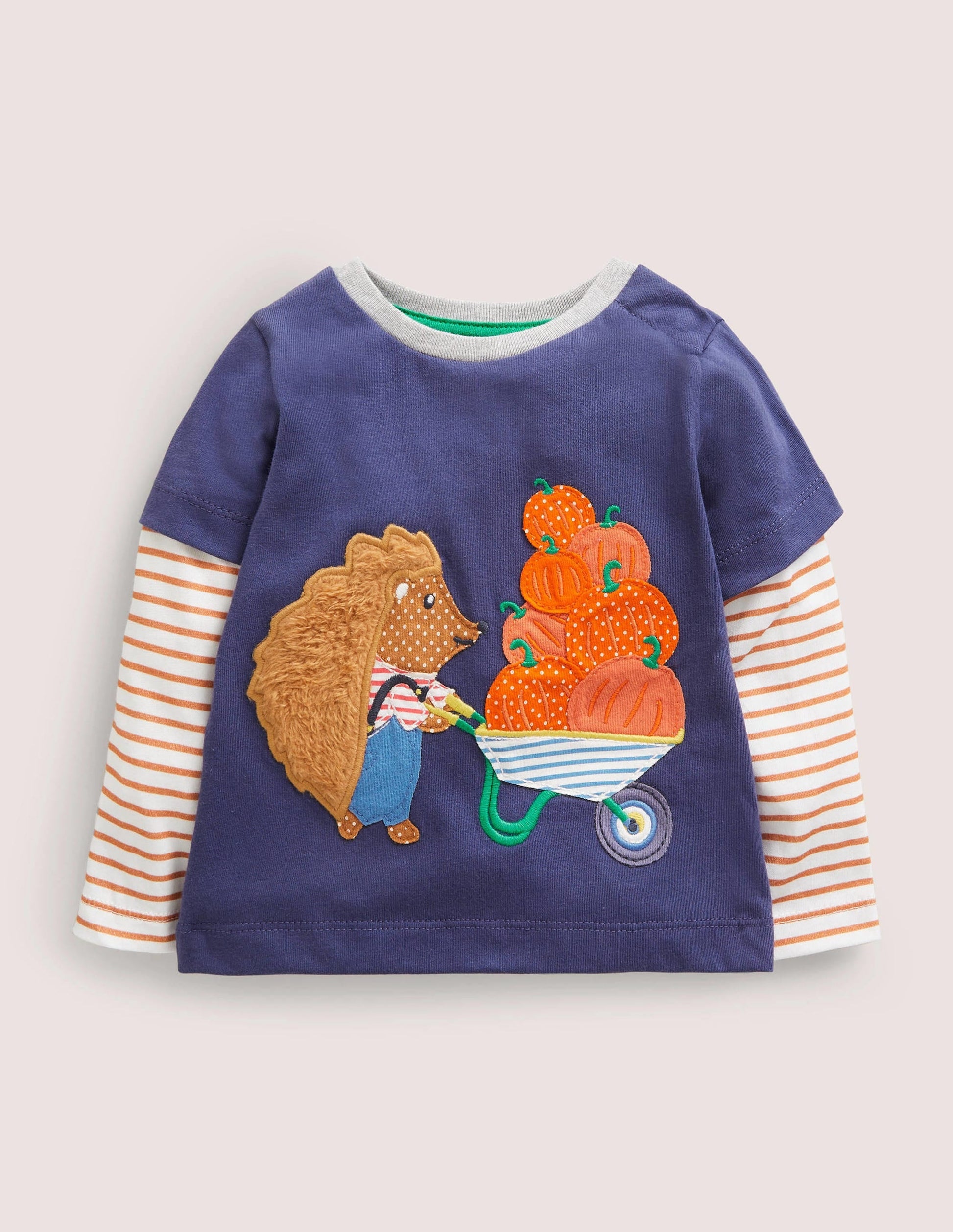 Halloween Appliqué T-shirt-Starboard Hedgehog-1